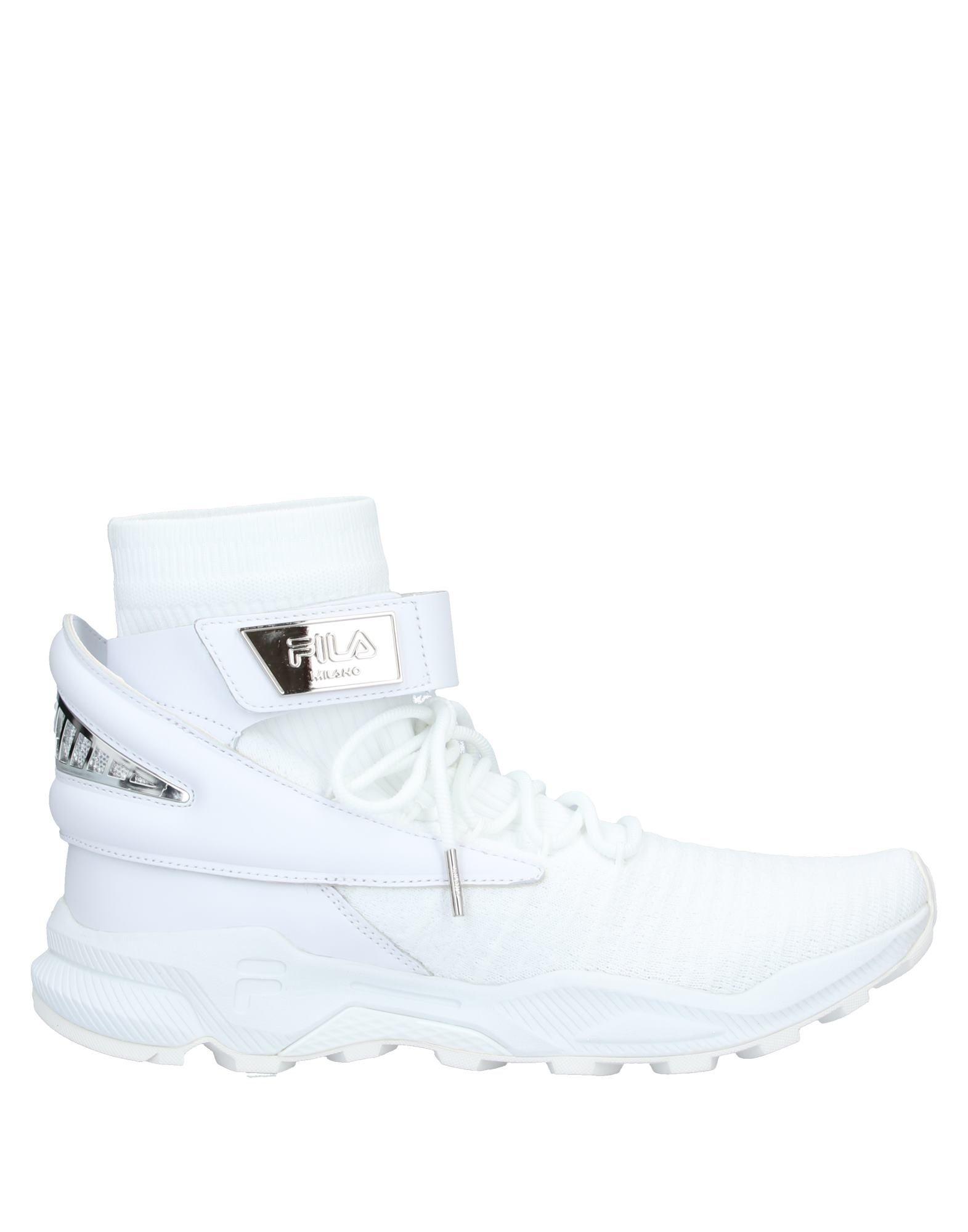 all white fila high tops