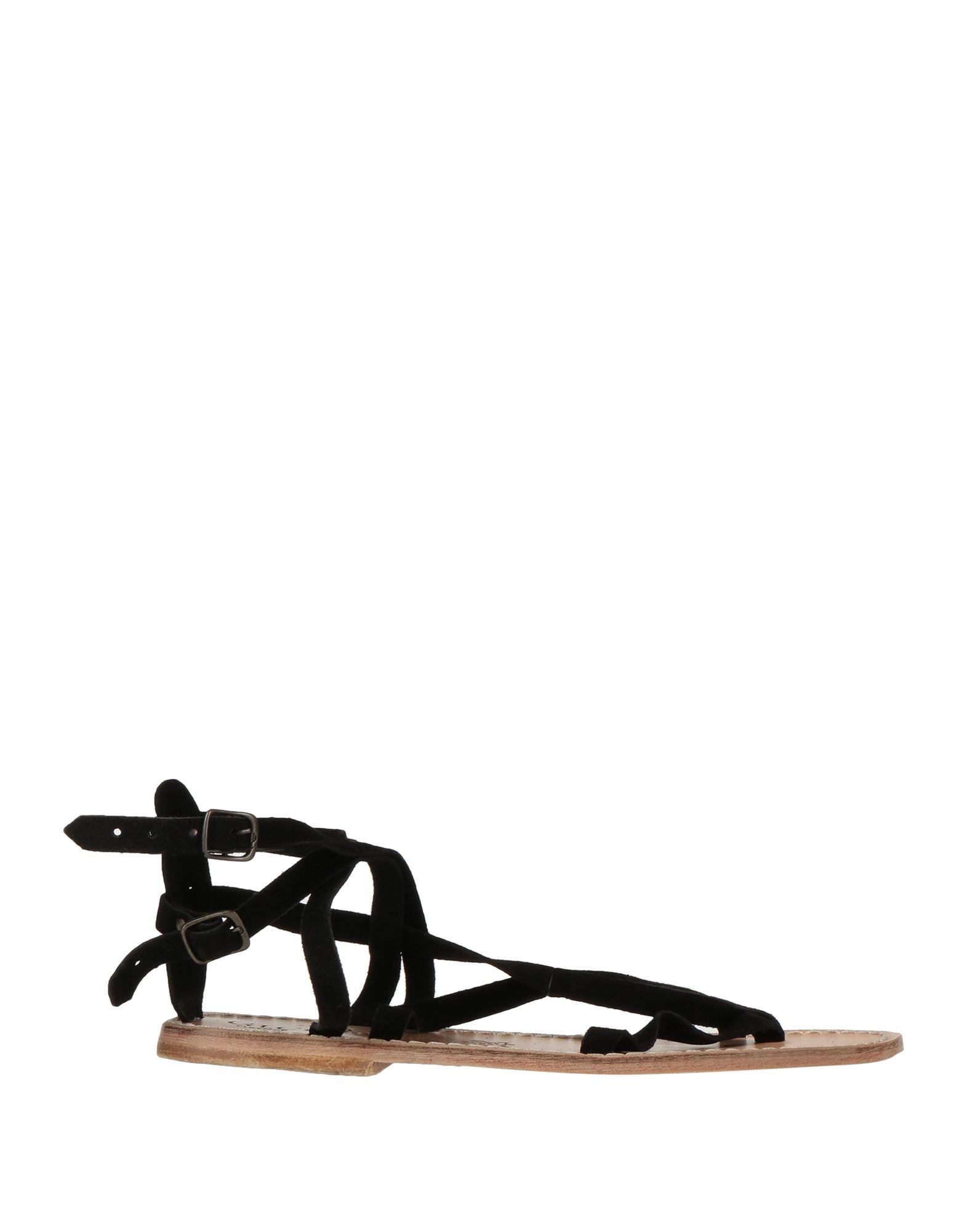 GIANLUCA - L'ARTIGIANO DEL CUOIO Toe Post Sandals in Black | Lyst UK