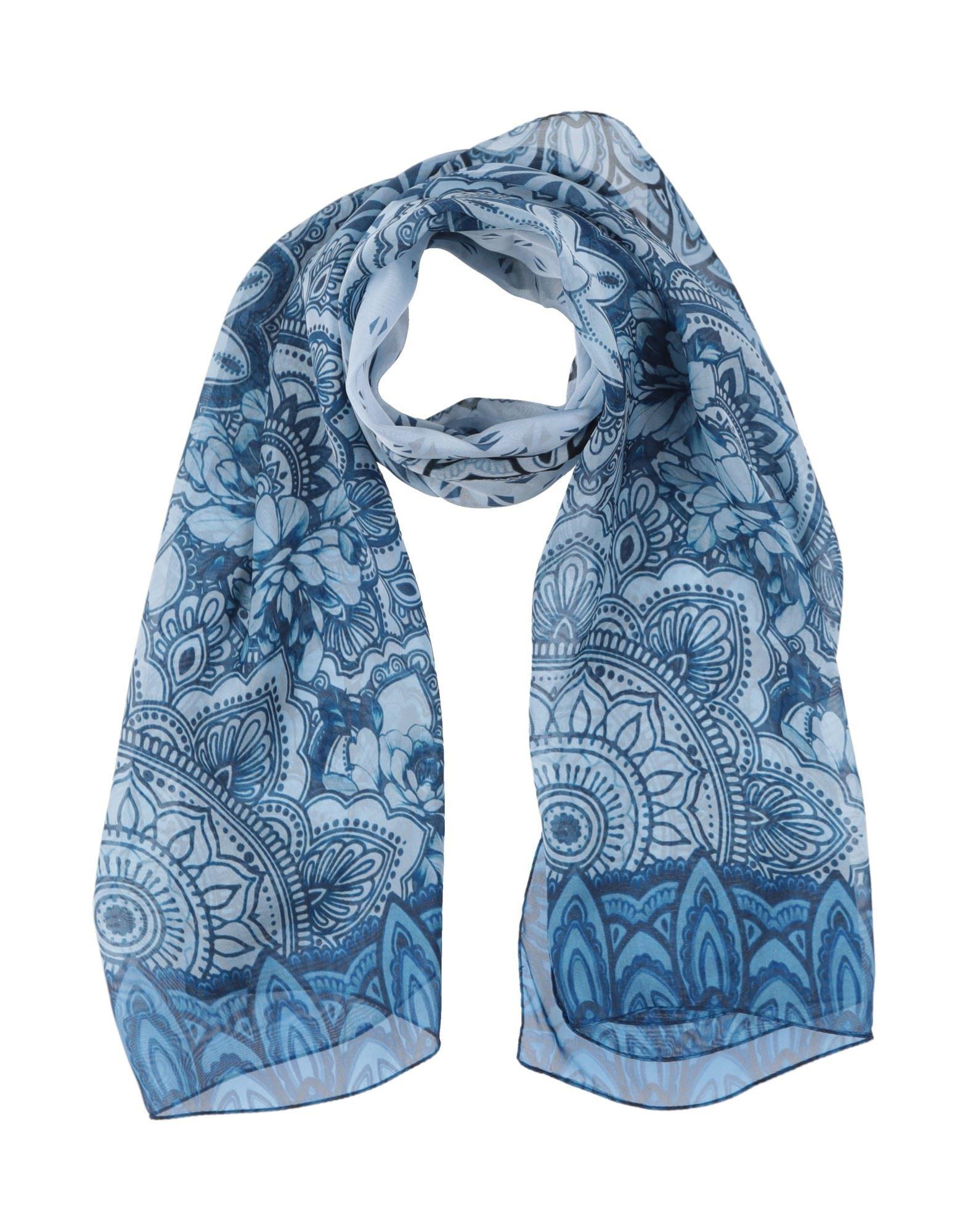 スカーフ A FERRETTI Silk scarf Blu Silk Scarf | Alberta Ferretti