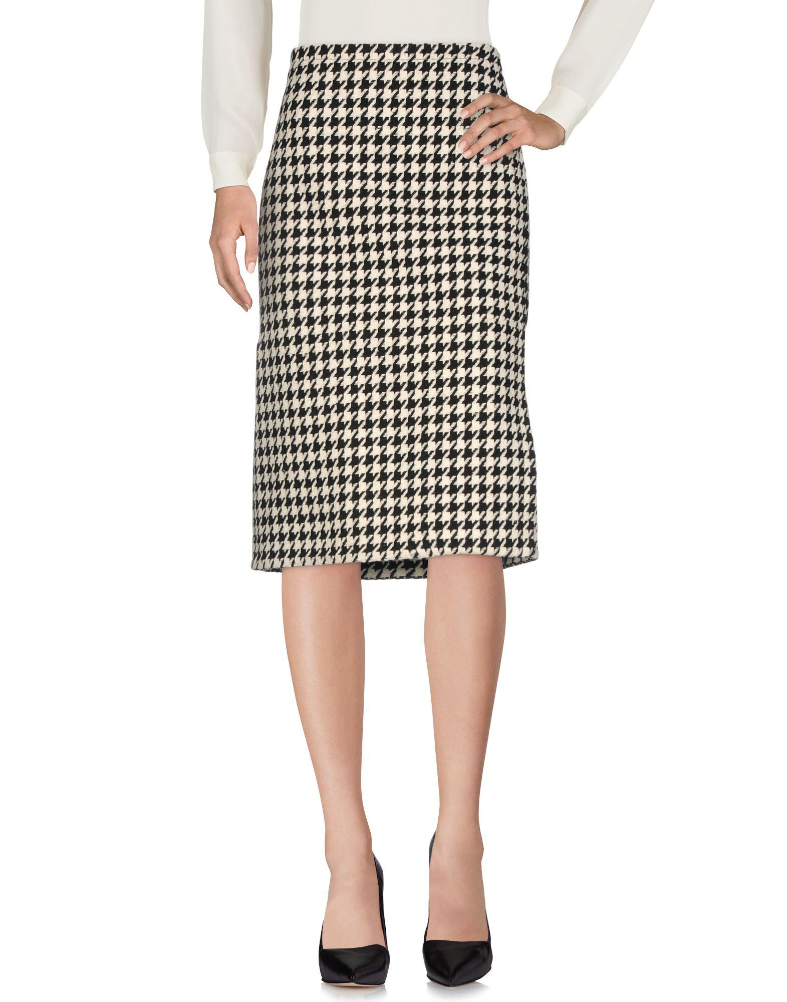 Marni Flannel 3/4 Length Skirt in Black - Lyst