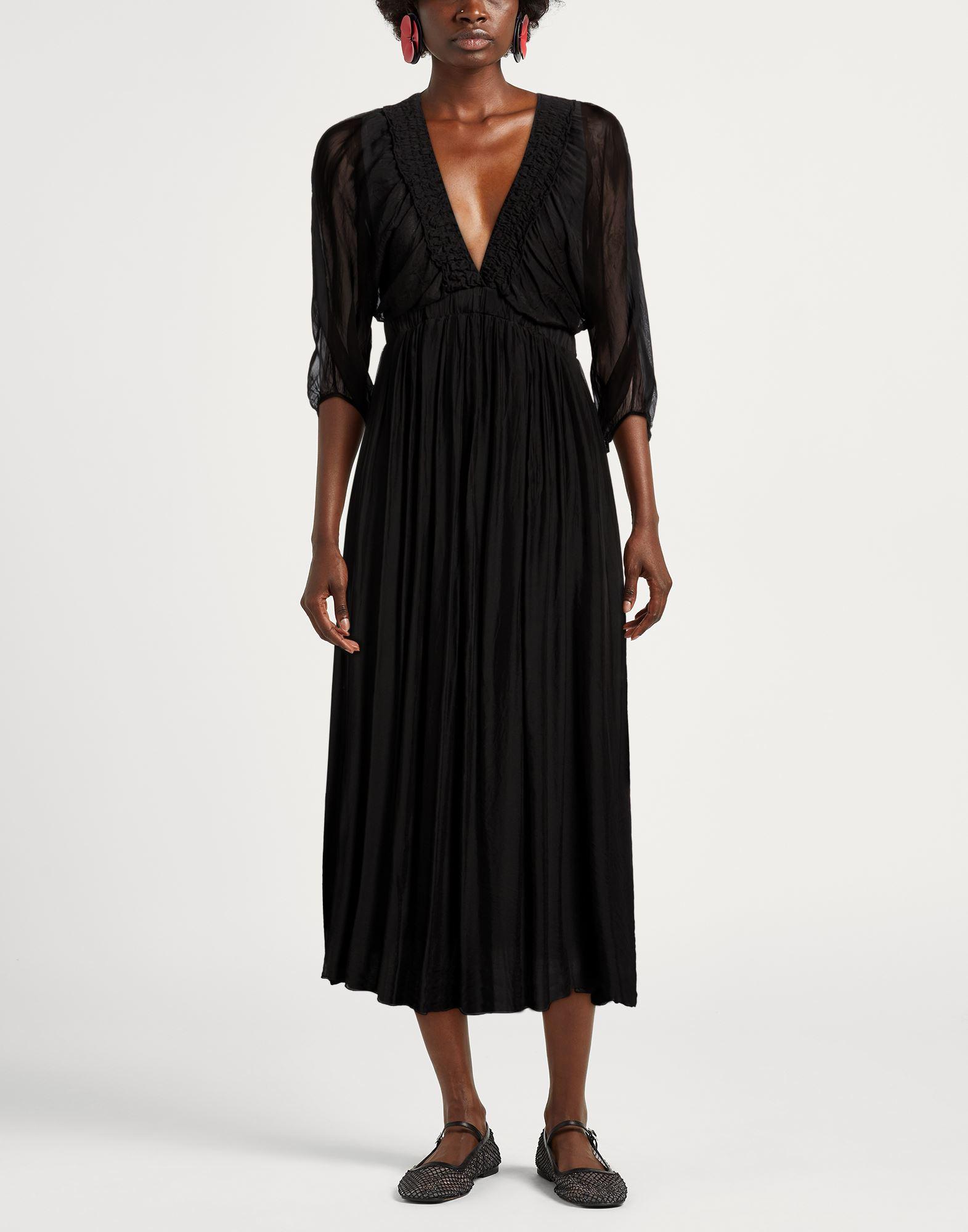 midi dress kaos Flared and 3/4 length sleeves with buttoned cuffs Kaos Midi Dresses in White