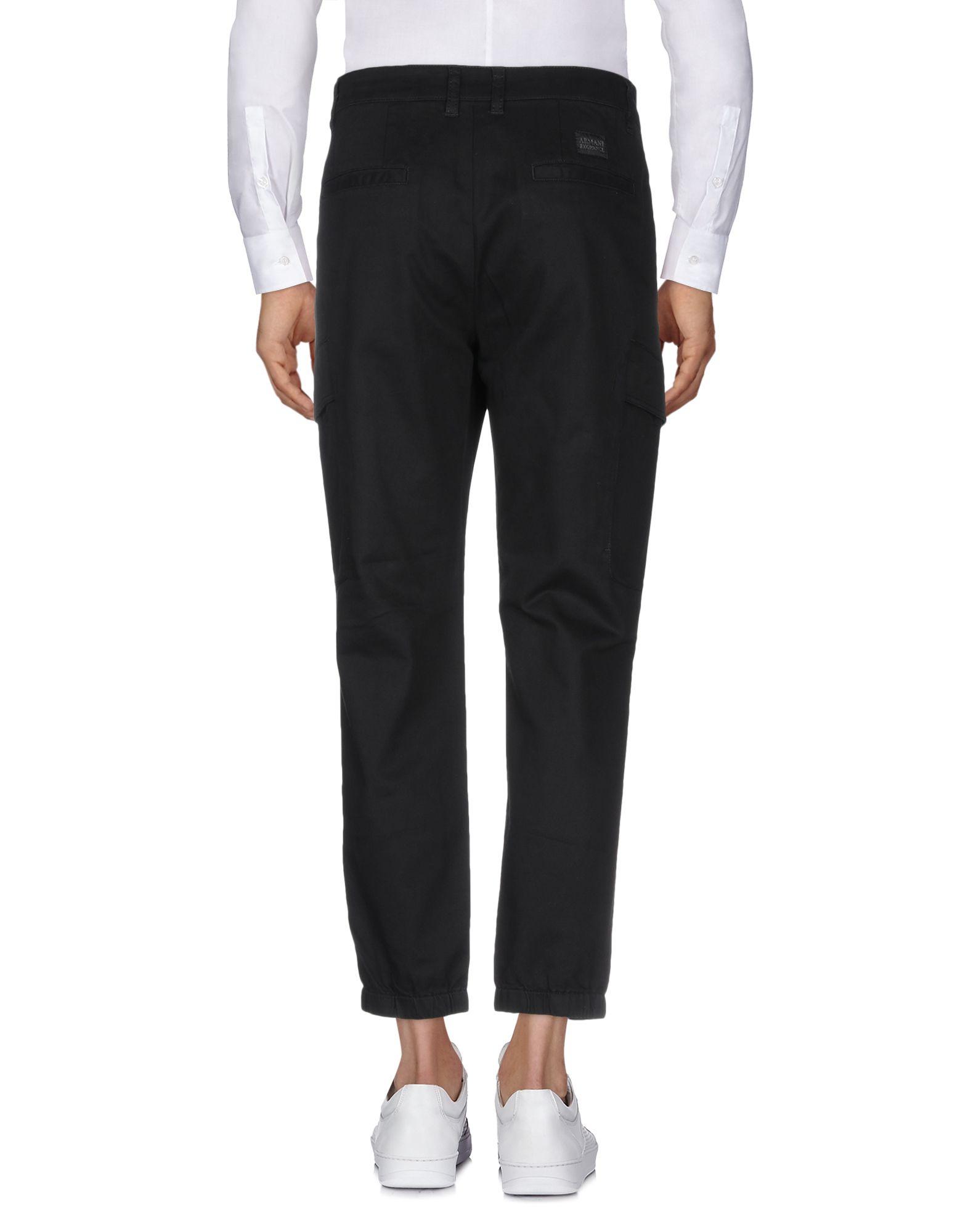 men's black armani trousers