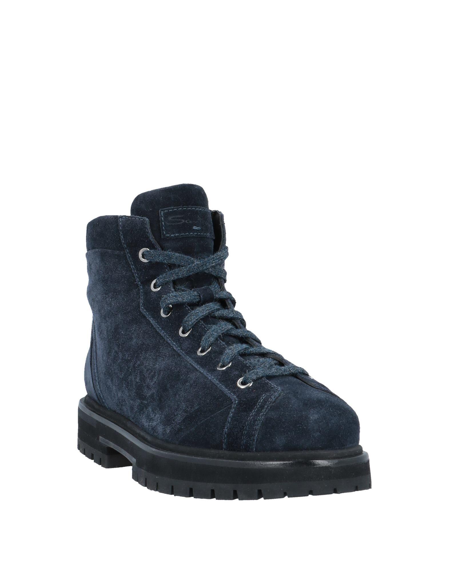 Santoni Suede Square Toe Boots in Dark Blue (Blue) for Men - Lyst