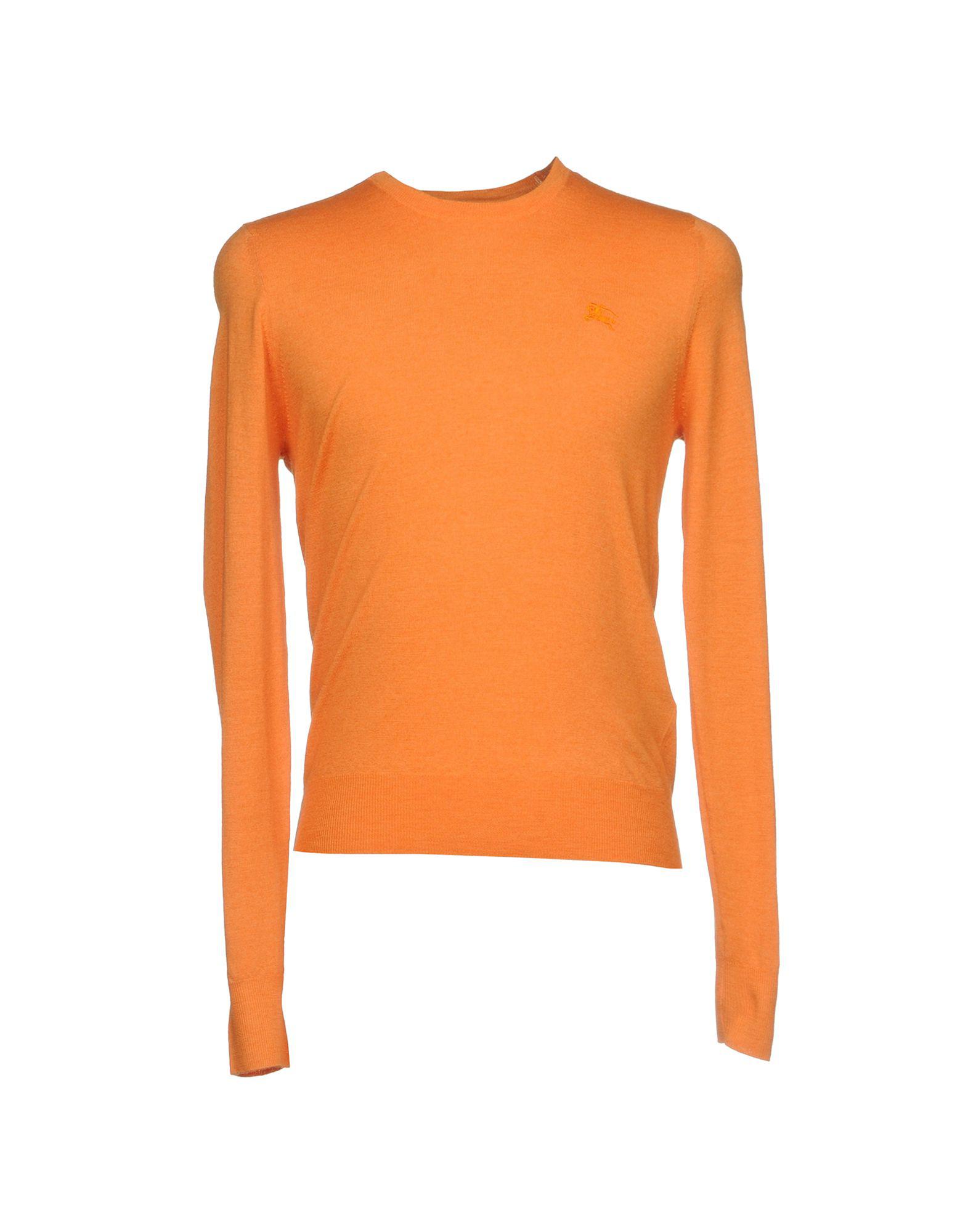 Lyst Burberry Sweater in Orange for Men