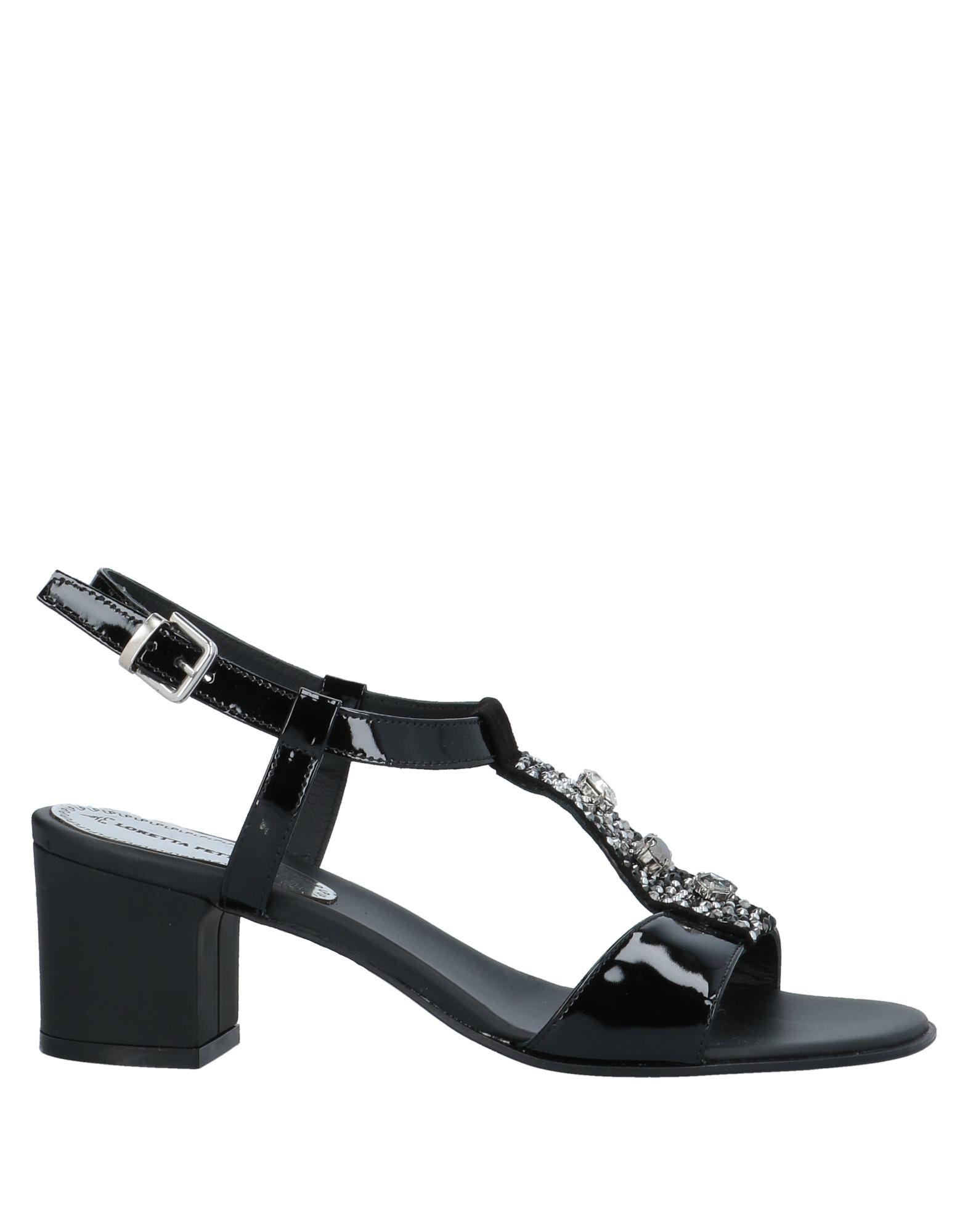 Loretta Pettinari Leather Sandals in Black - Lyst