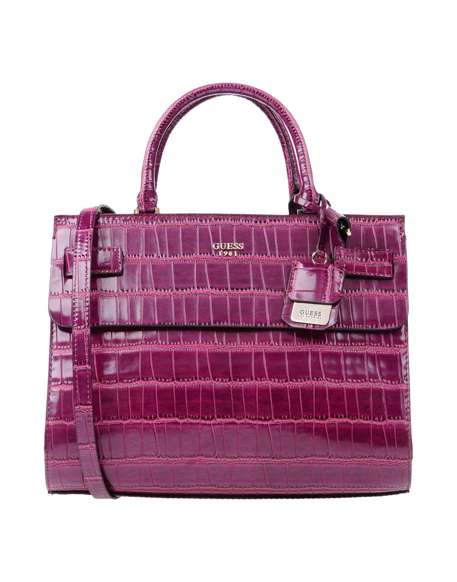 guess purple handbag