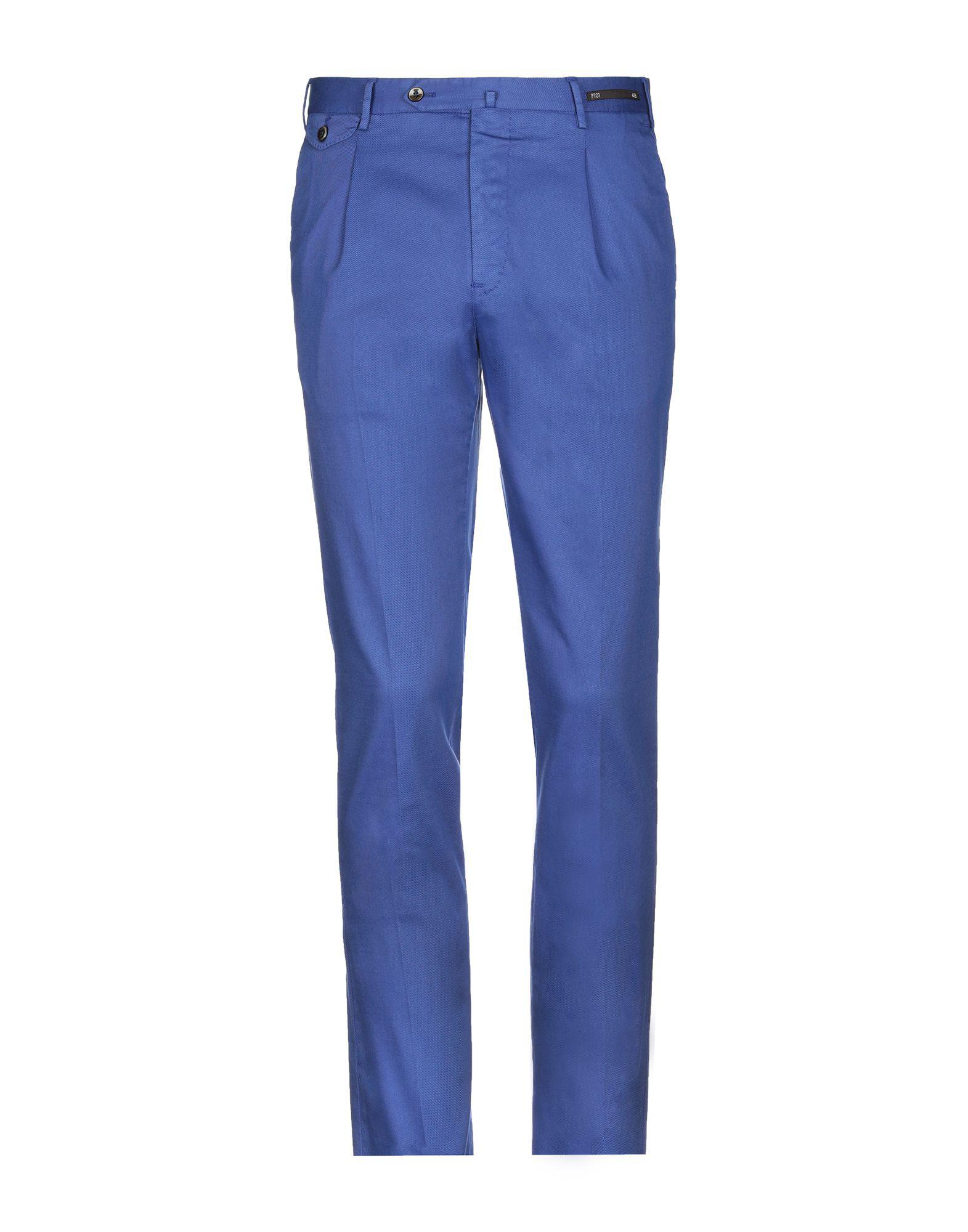 PT01 Cotton Casual Pants in Bright Blue (Blue) for Men - Lyst