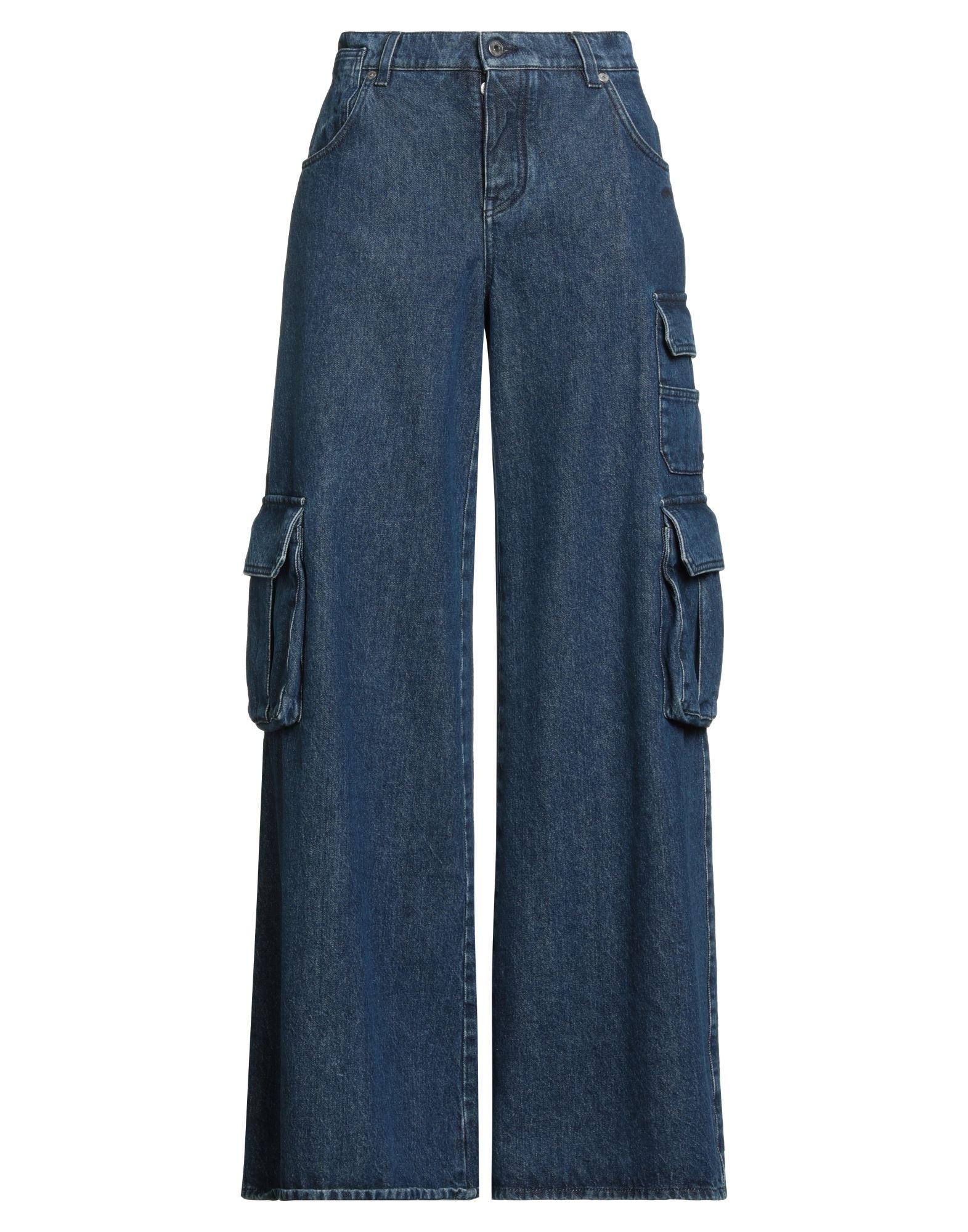 【関税&送料込】Off-White Blue Wide Cargo Denim Jeans Off-White c/o Virgil Abloh Jeans for Women | Online Sale up