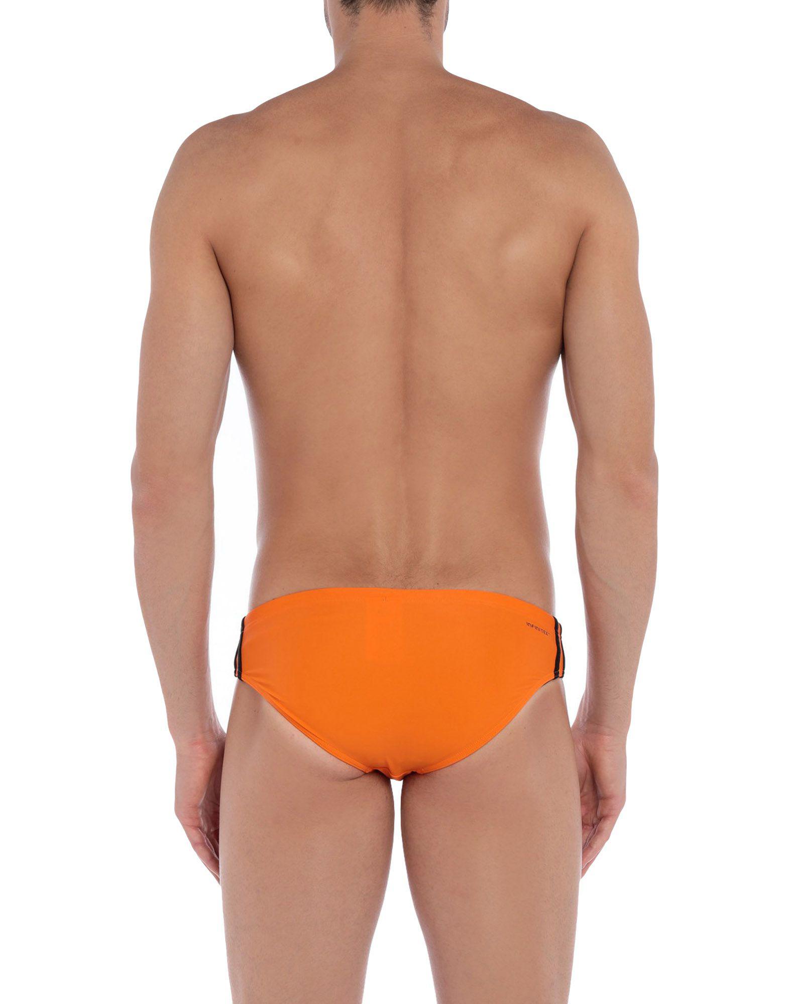 adidas Swim Brief in Orange for Men | Lyst