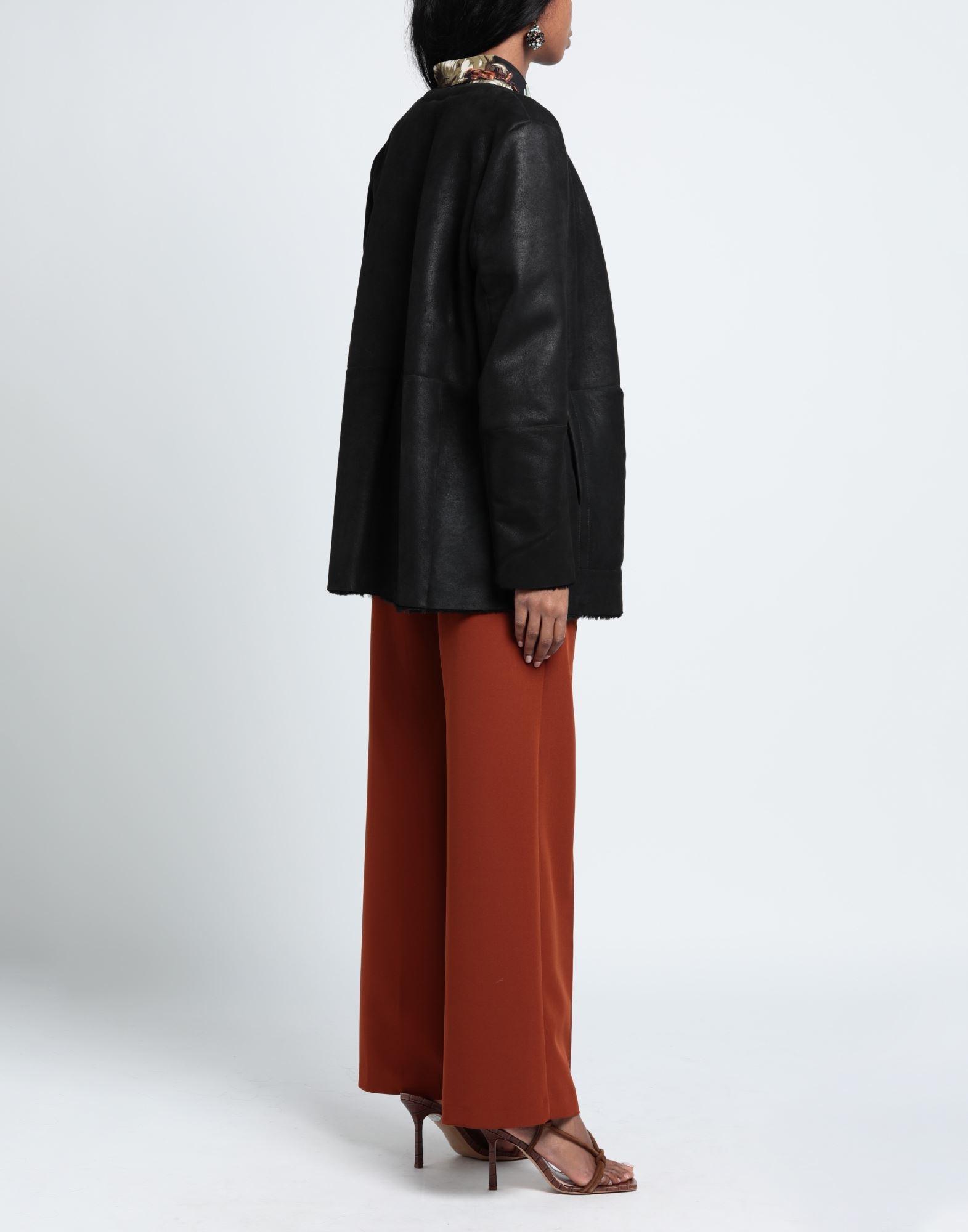 Lanvin Leather Coat in Black - Lyst