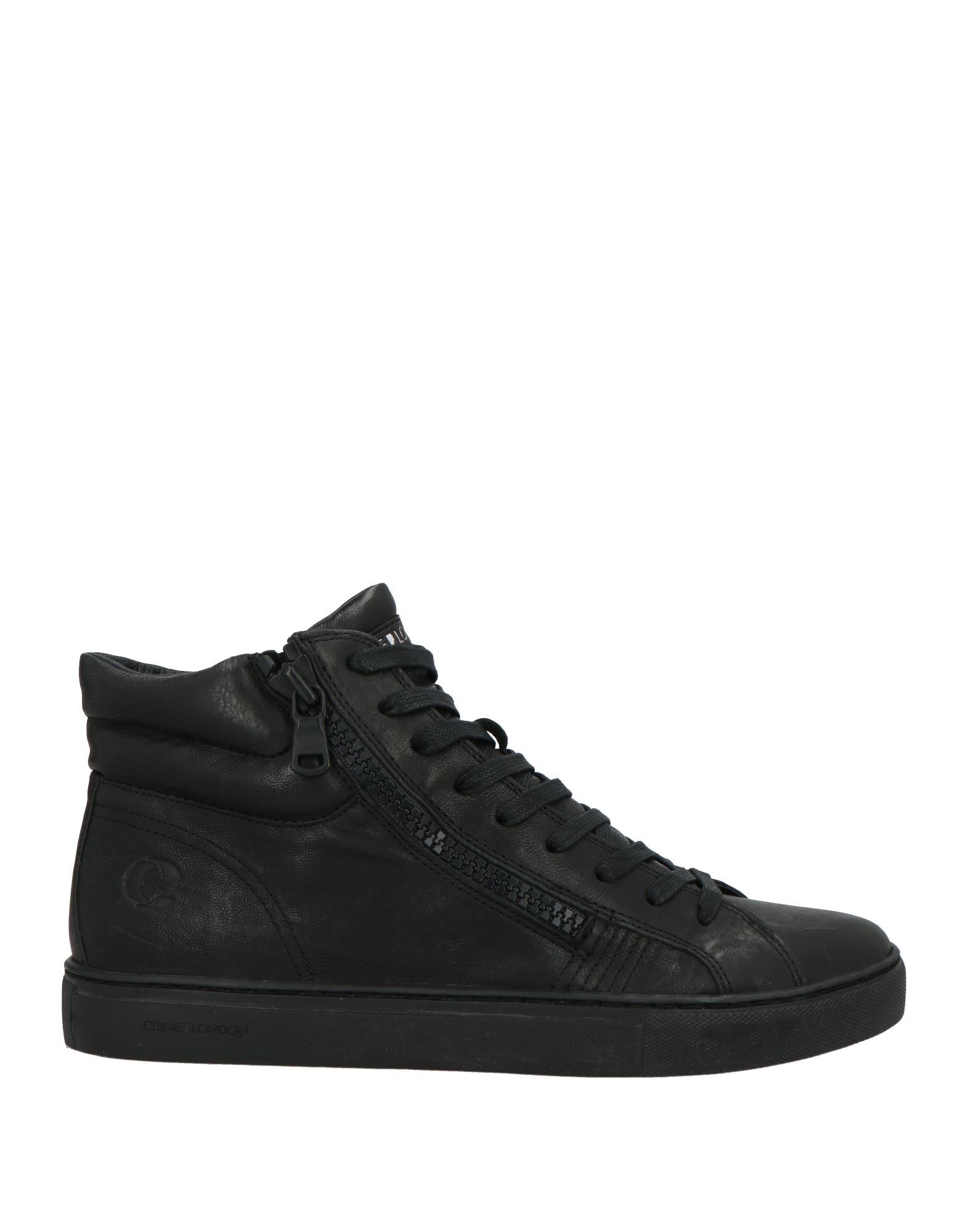 【関税&送料込】Crime London Sneakers Men's Sneakers Crime London White Leather Distressed Effect