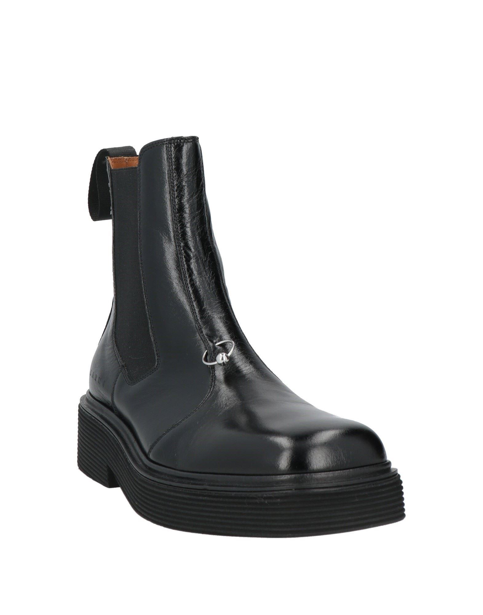 【送料&関税込】Marni Chelsea Ankle Boots MARNI Side Gore Boots Square Toe Chelsea Ankle 36 Black Used
