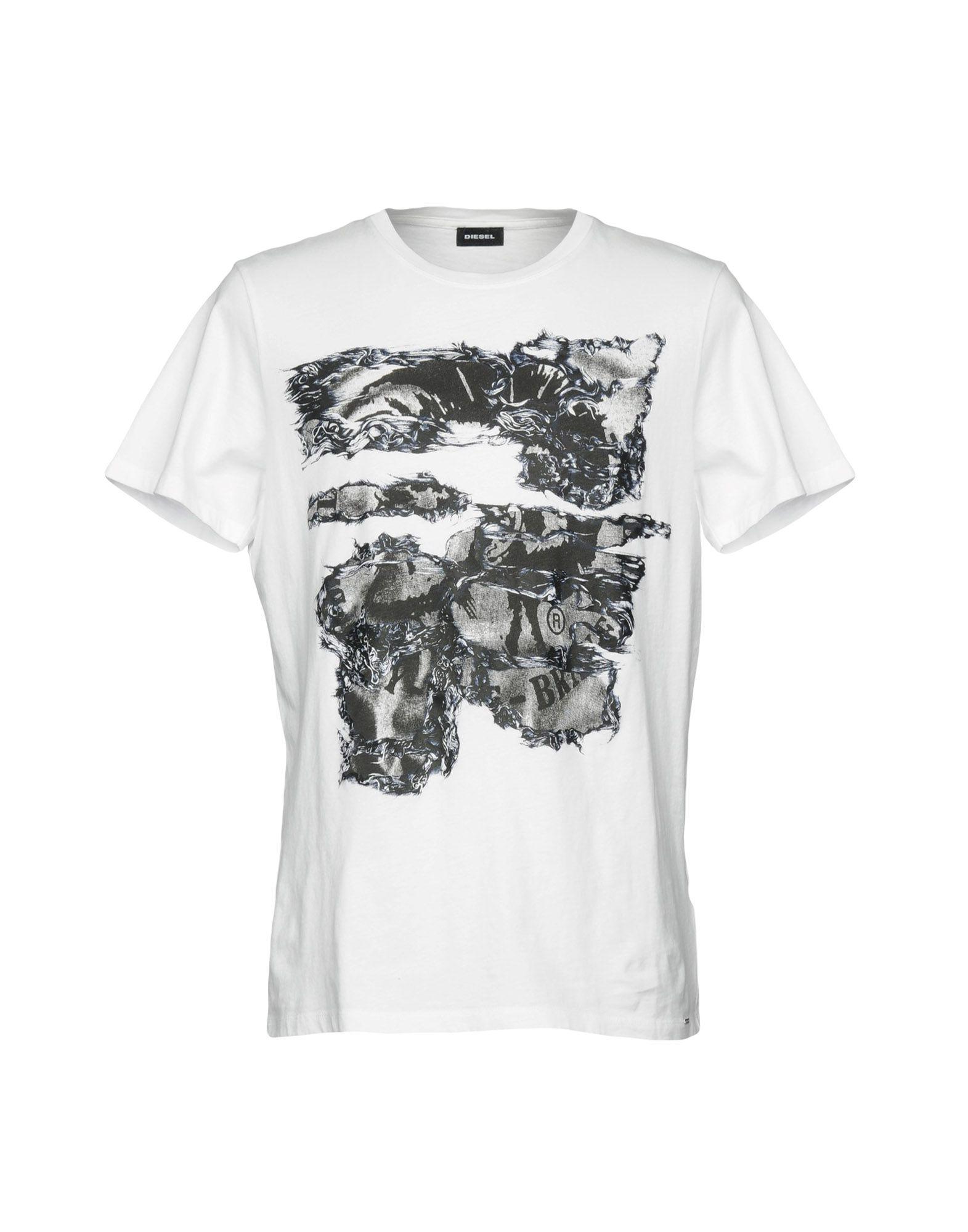 DIESEL Cotton T-shirt in White for Men - Lyst
