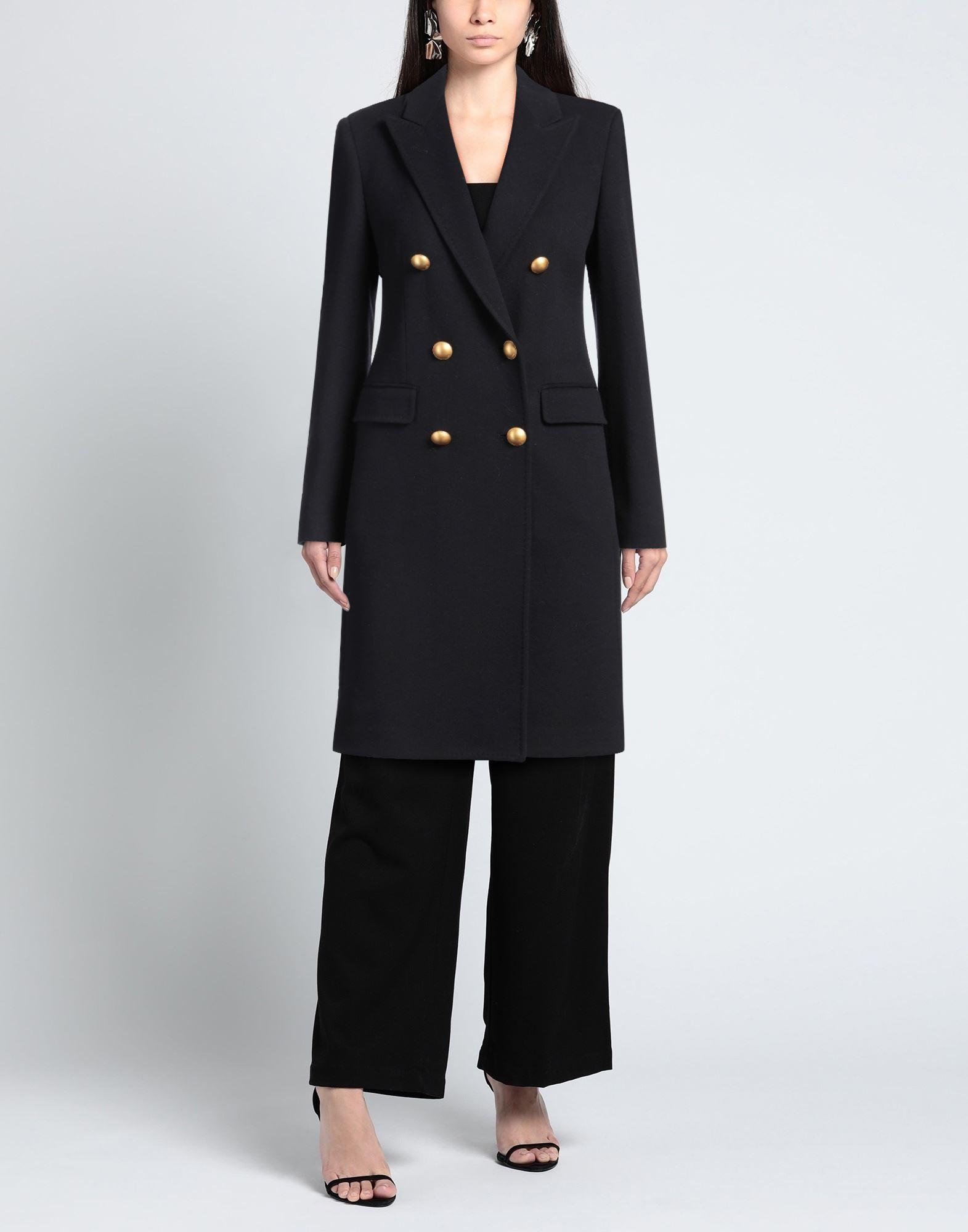 Tagliatore 0205 Midnight Coat Virgin Wool, Cashmere in Black