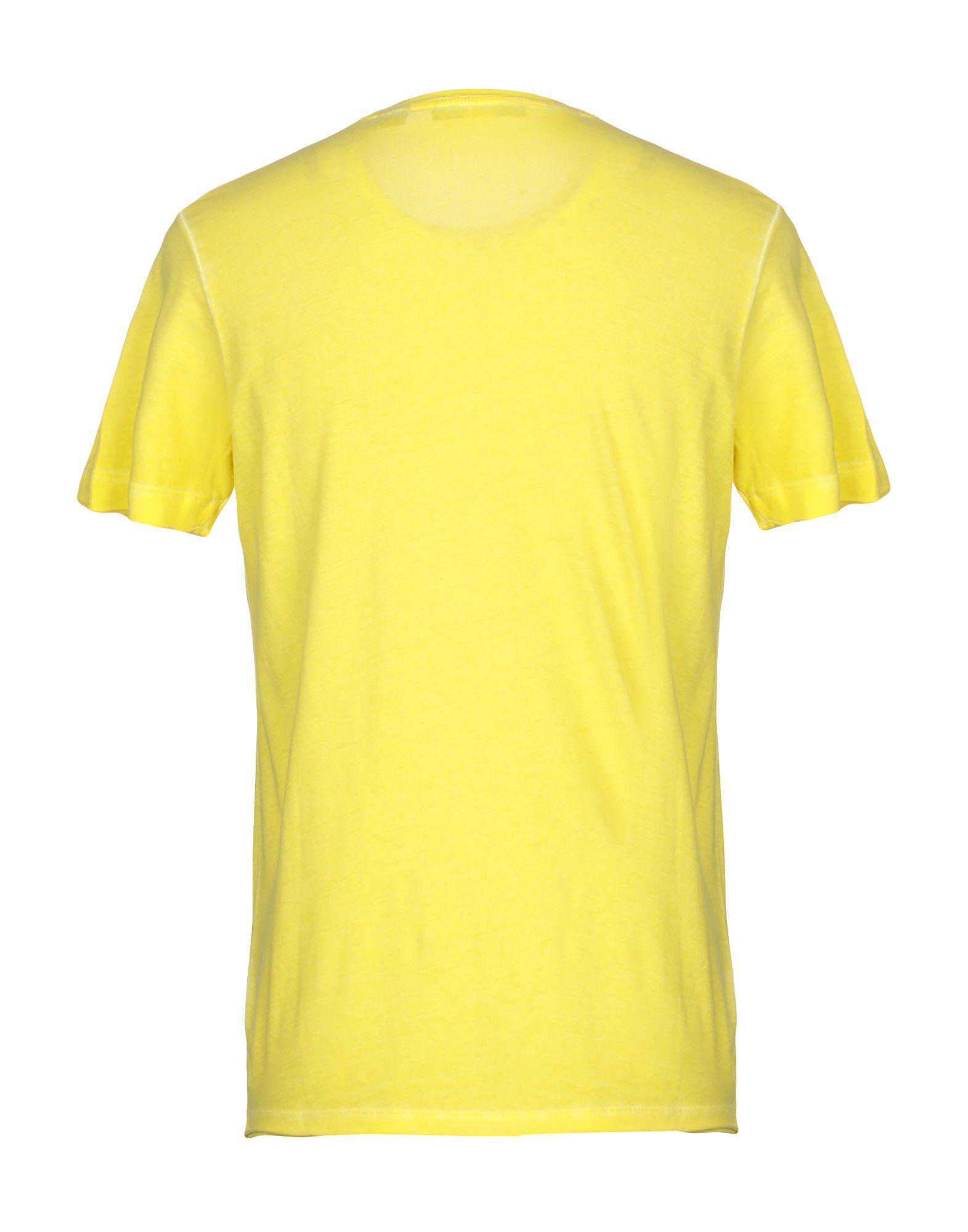 Guess Cotton T-shirt in Yellow for Men - Lyst