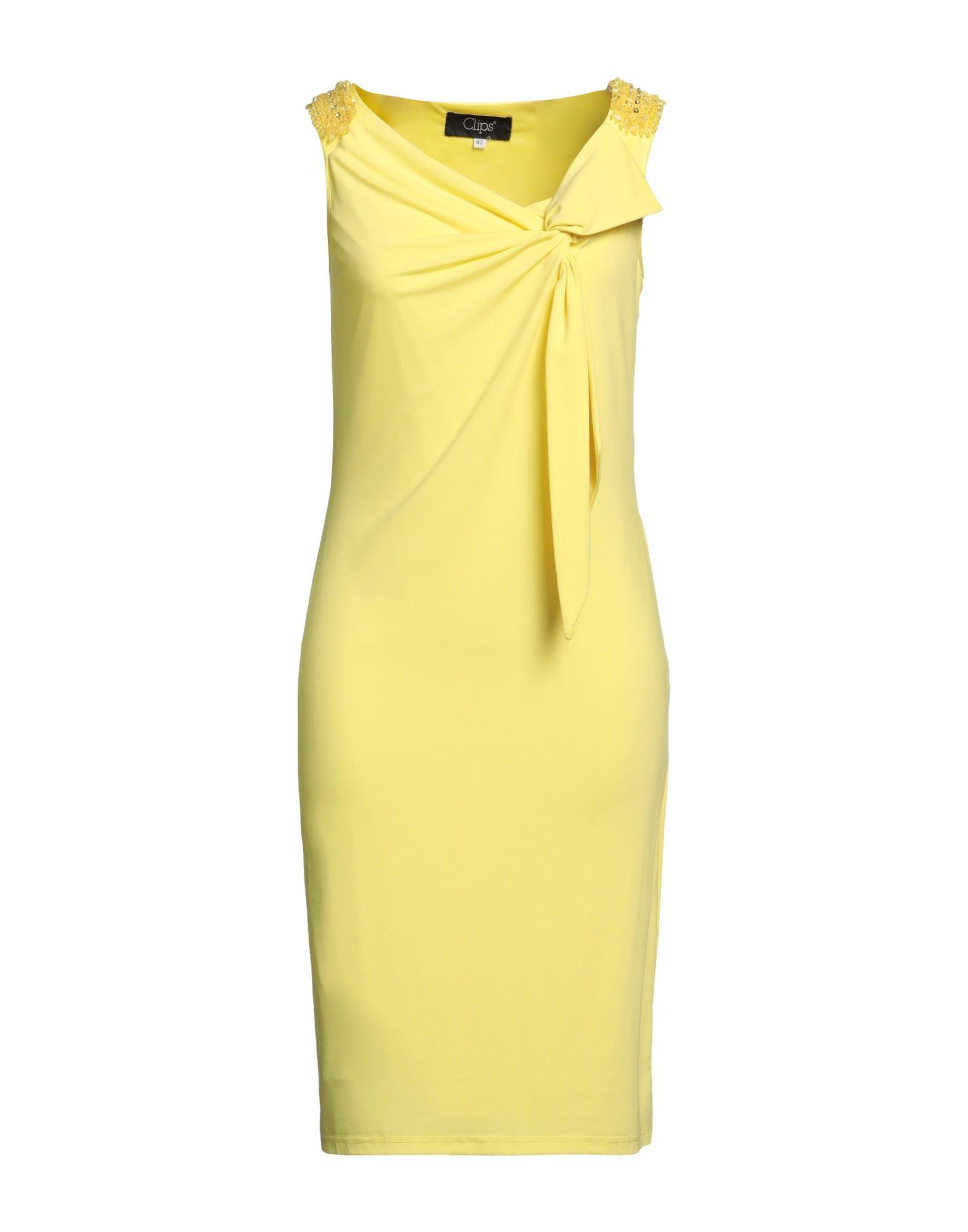 Clips Midi Dress in Yellow Lyst