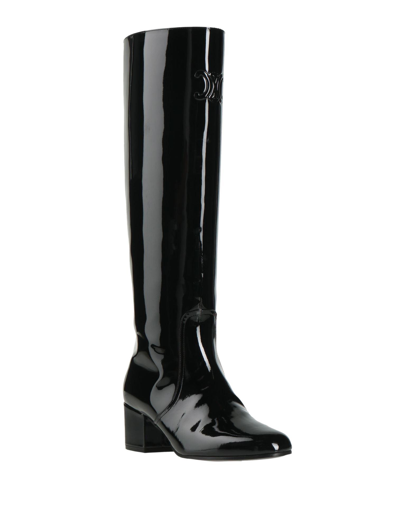 Celine Patent Leather Boots for Women | Lyst