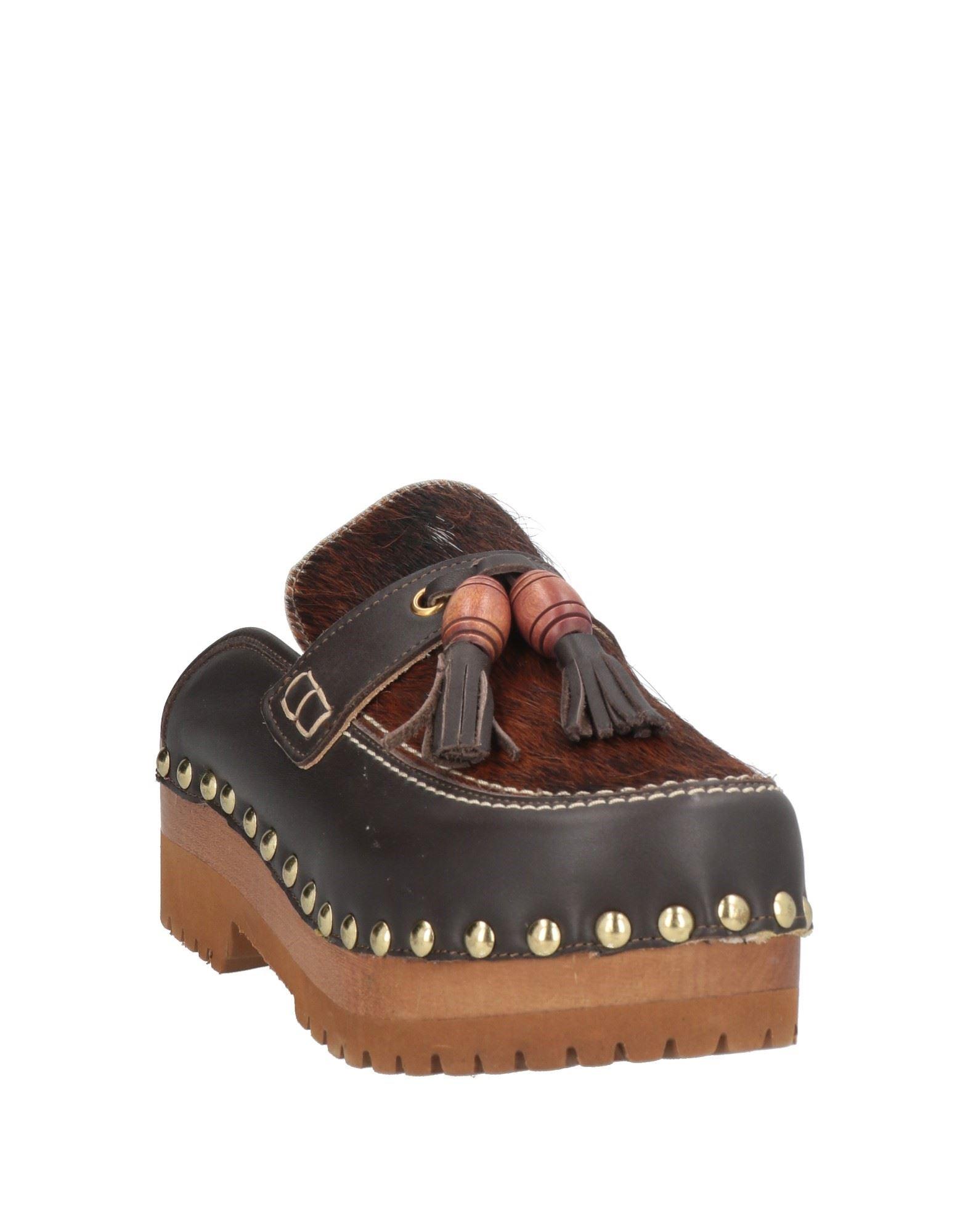 サンダル・ミュール Jejia Fringe-Detail Leather Clogs Jejia Fringe-Detail Leather Clogs in White | Lyst