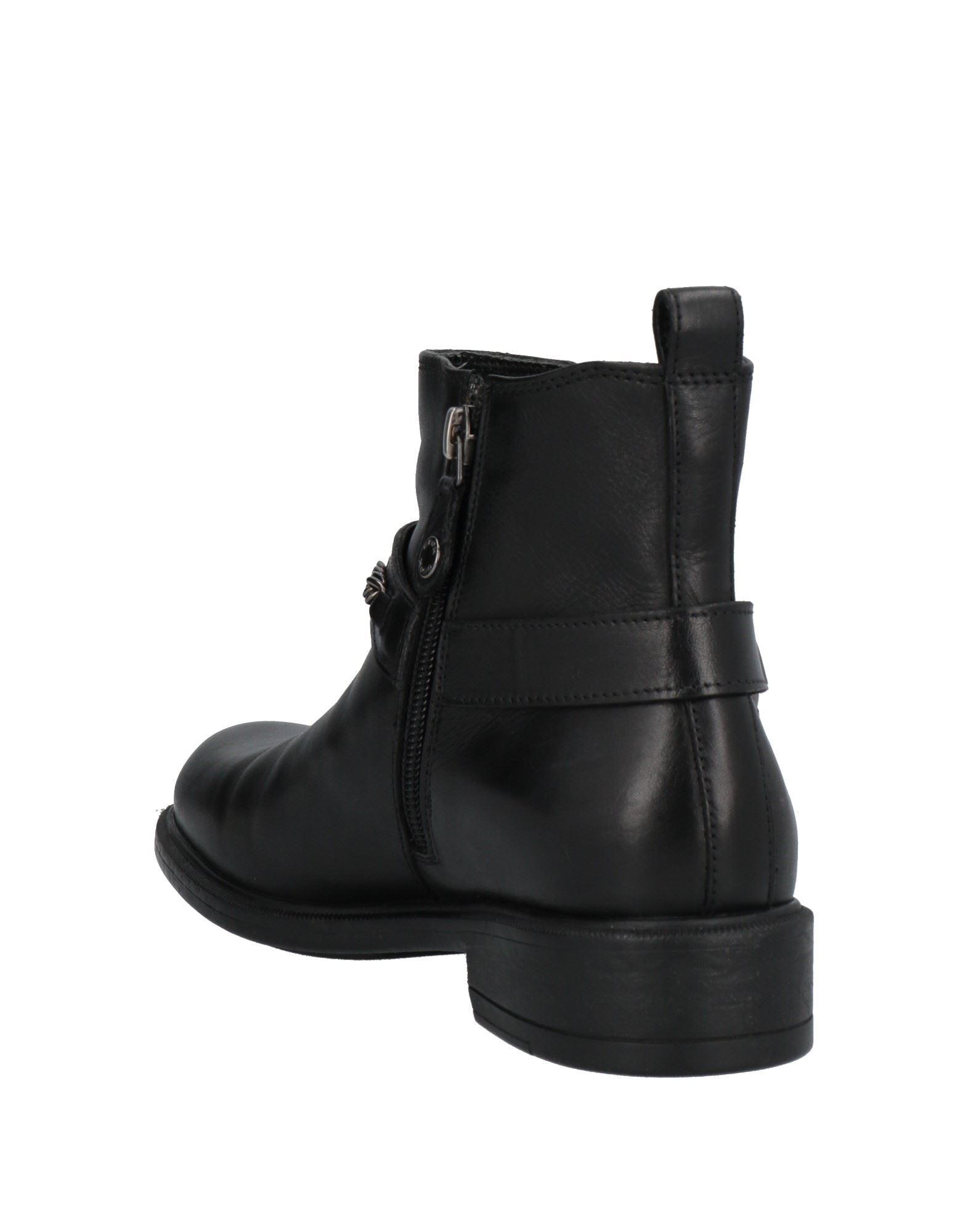 Geox Leather Ankle Boots in Black | Lyst UK