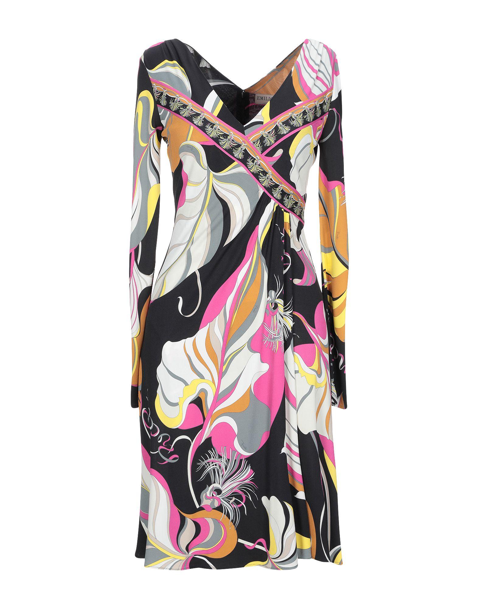 Emilio Pucci Synthetic Short Dress in Black - Lyst