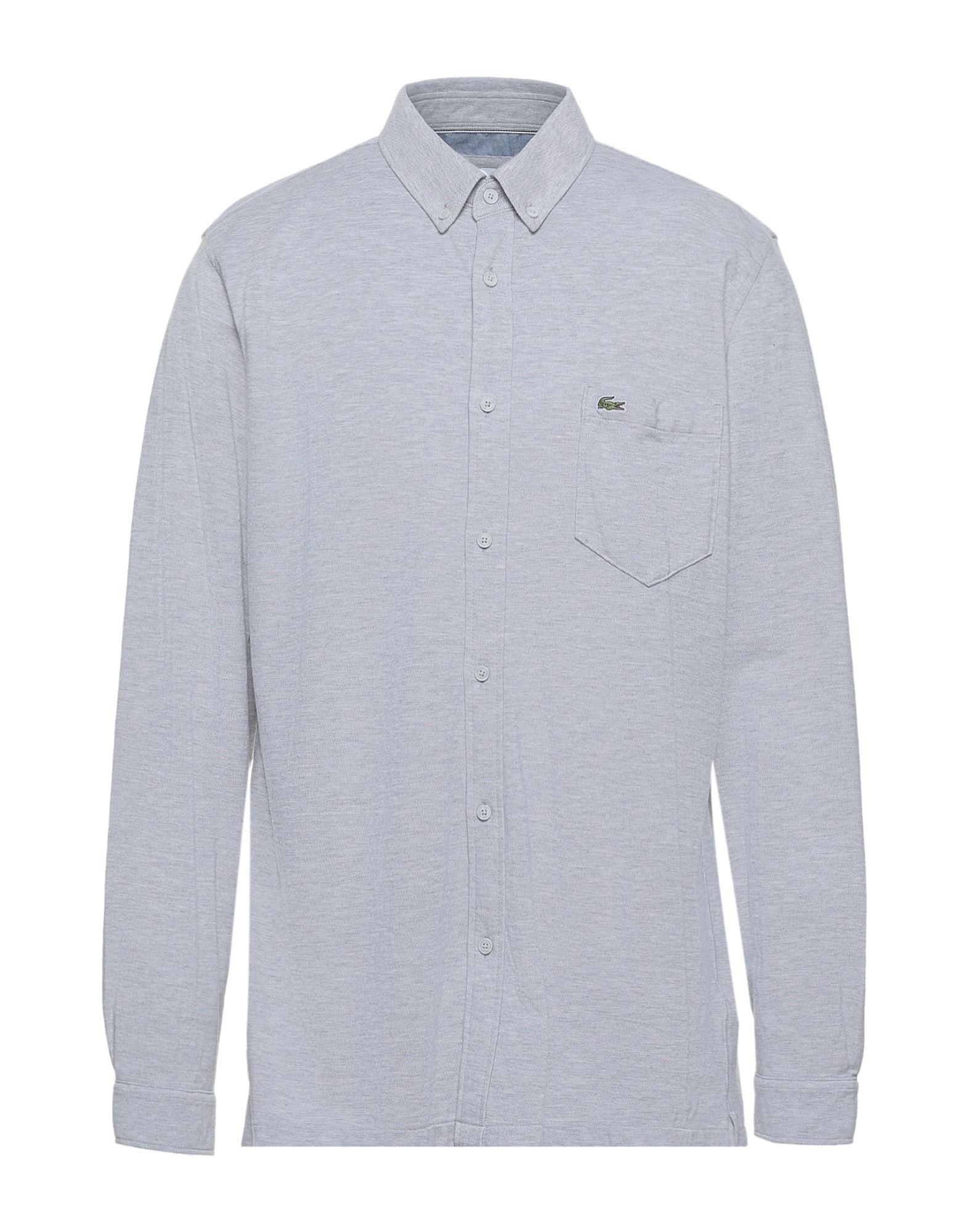 gray lacoste shirt