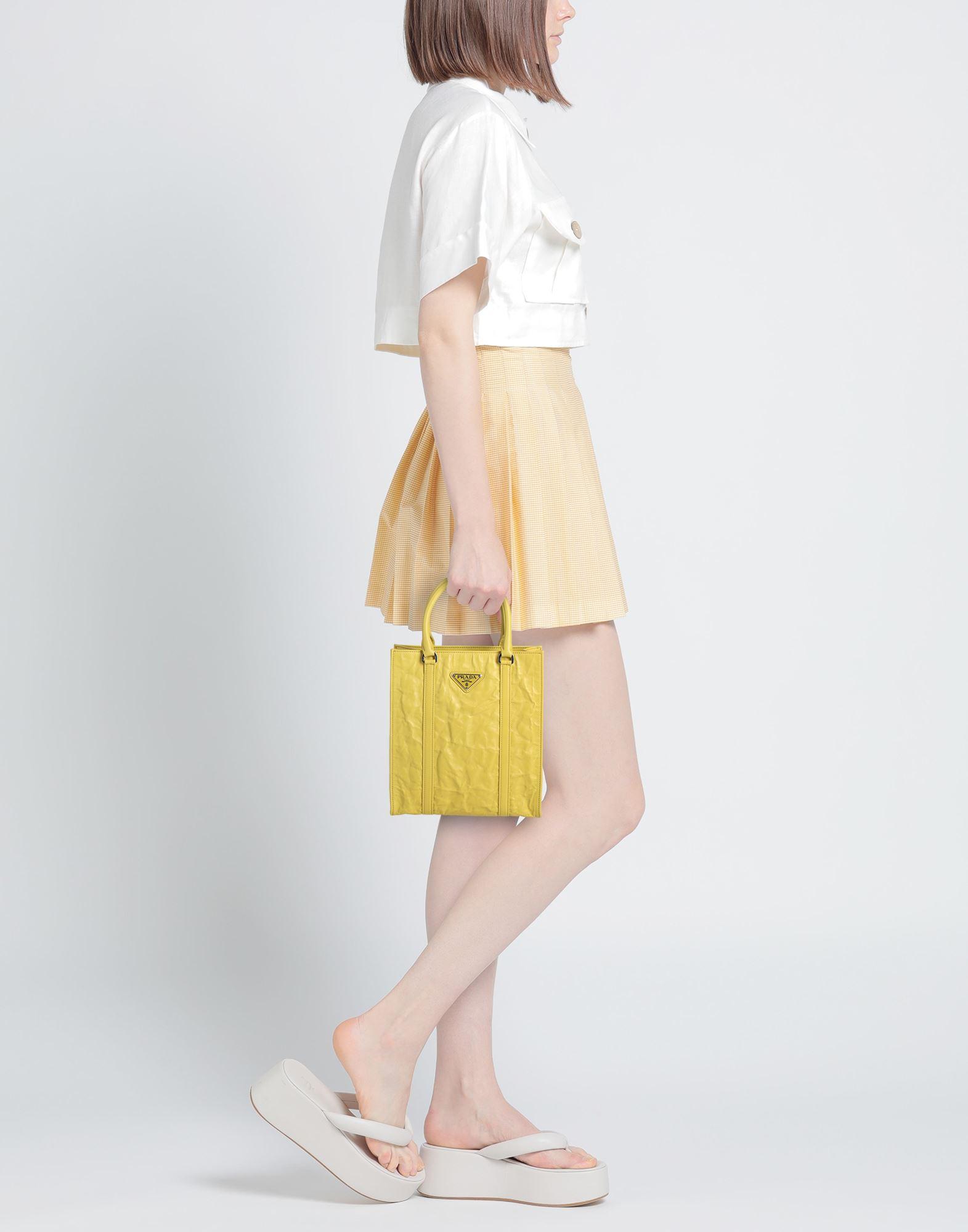 Prada Handbag in Yellow | Lyst