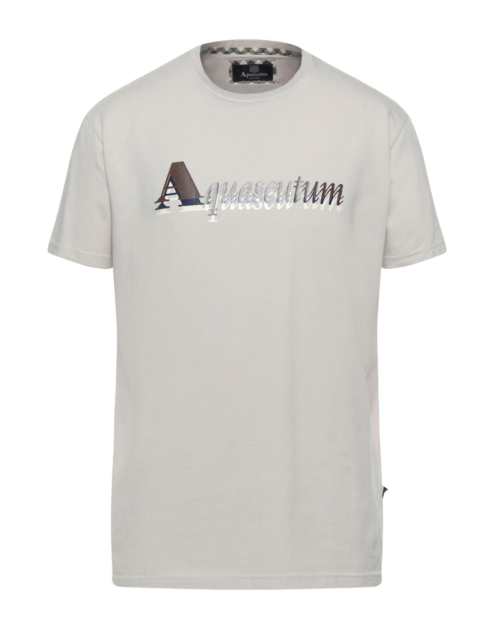 Aquascutum Cotton T-shirt in Beige (Natural) for Men | Lyst
