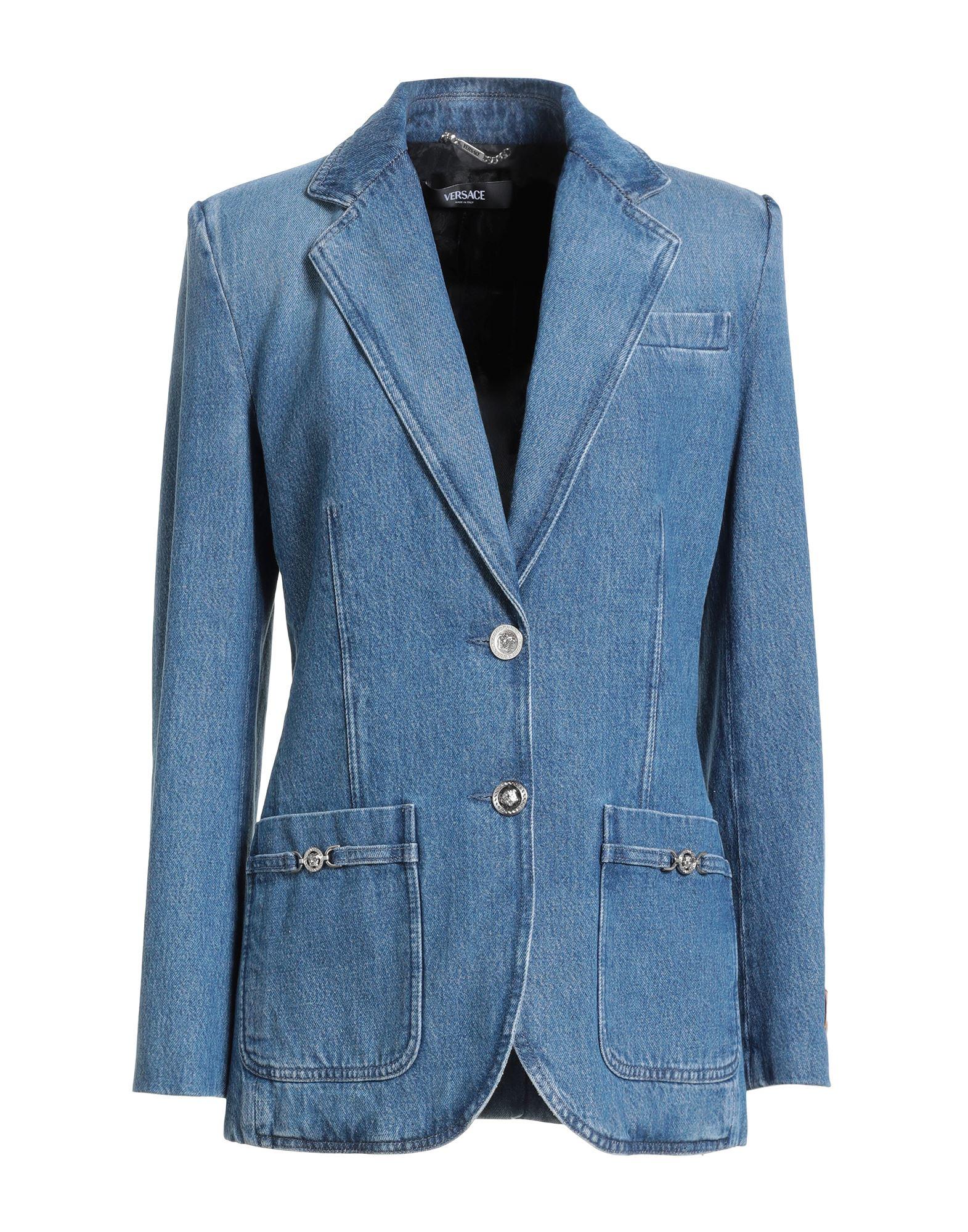 【送料&関税込】Versace Blue Stretch Wool Blazer s-l1200.png