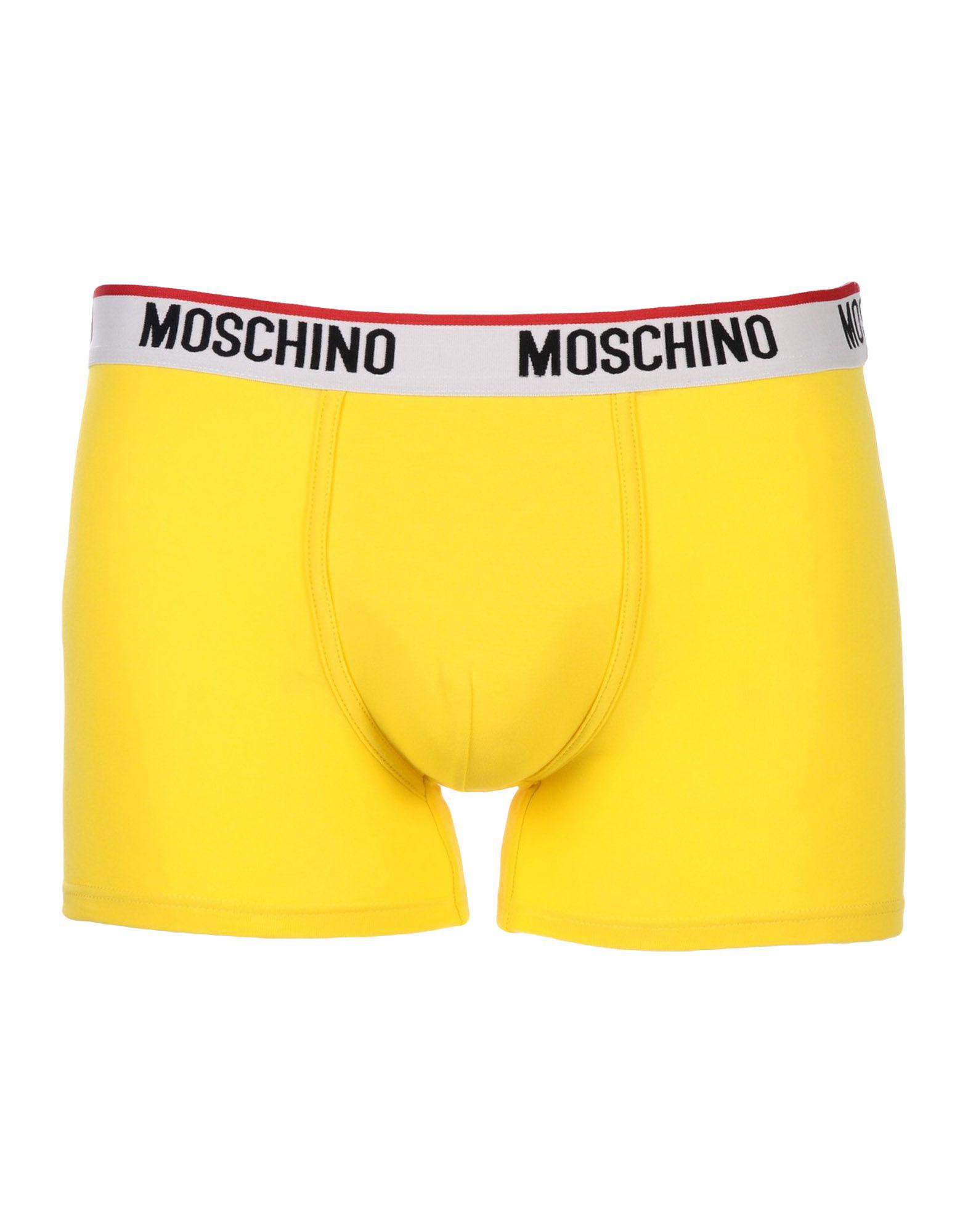 Moschino Cotton Boxer in Yellow for Men - Lyst