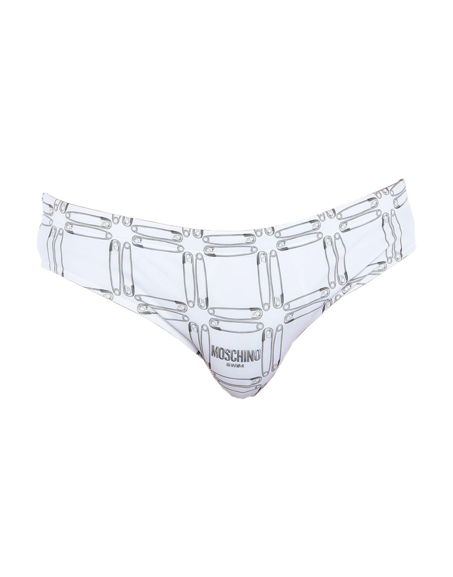 Moschino Synthetic Swim Brief in White for Men Lyst