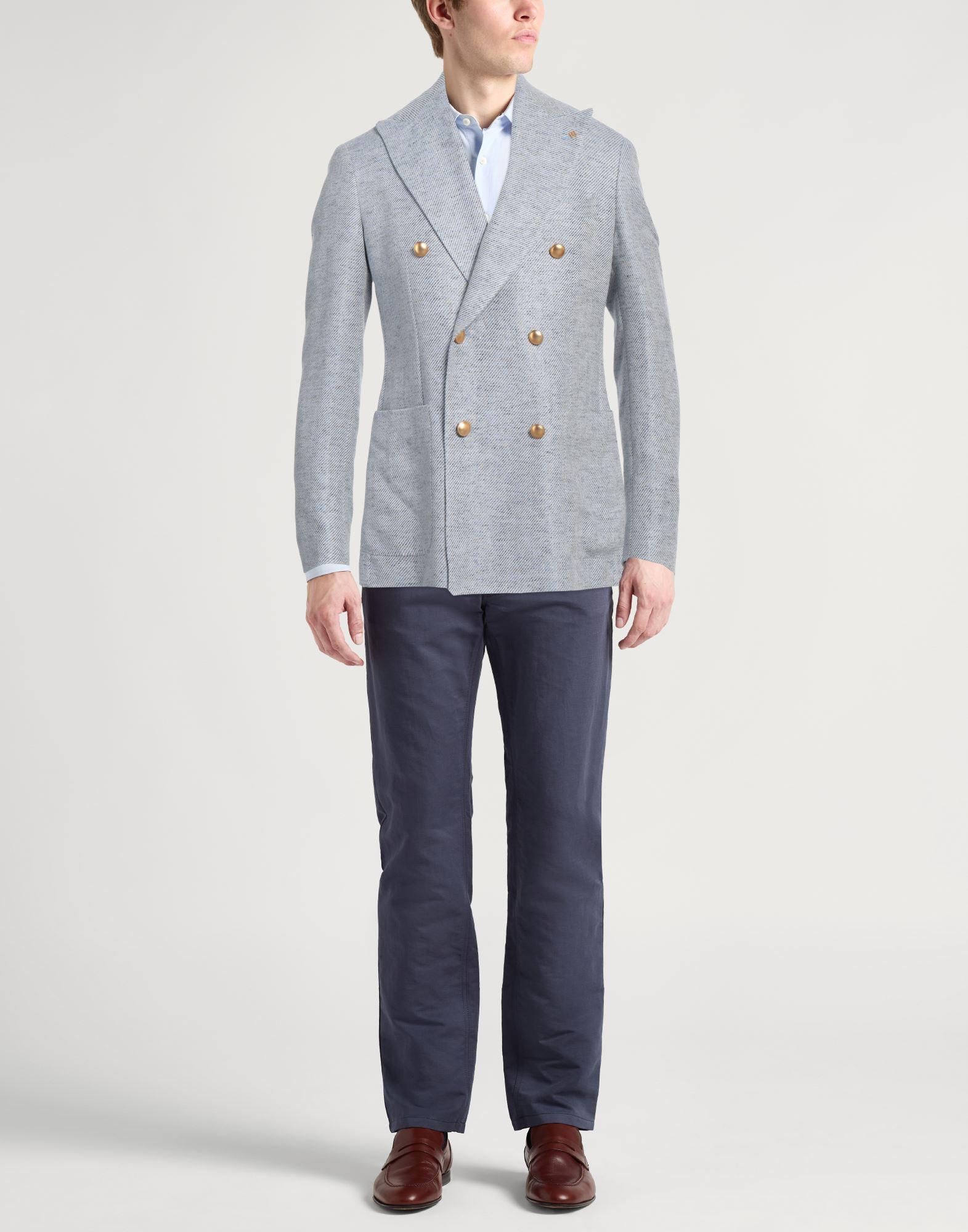 Tagliatore Blazer Linen, Cotton in Blue for Men Lyst UK