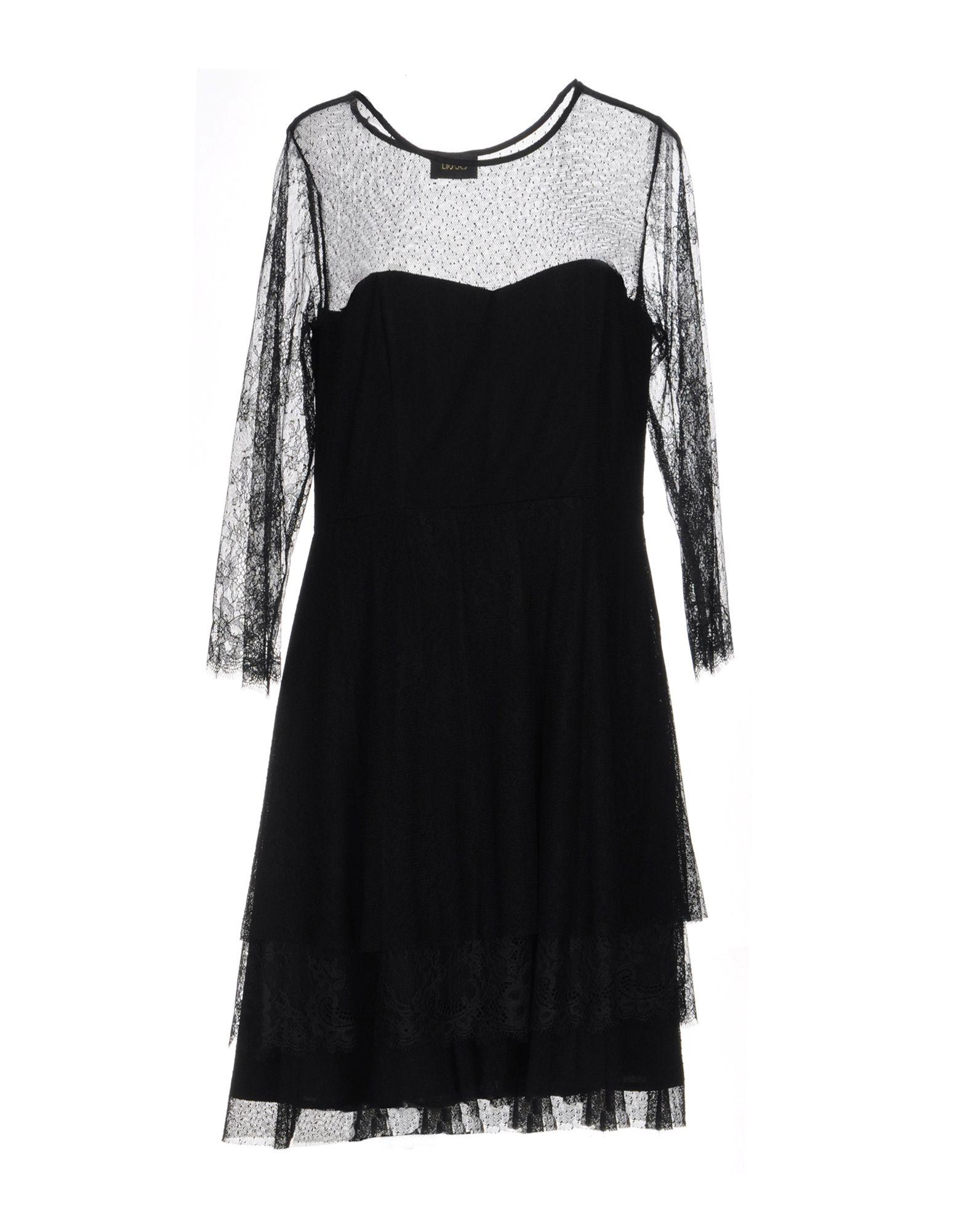 Liu Jo Lace Short Dress in Black - Lyst