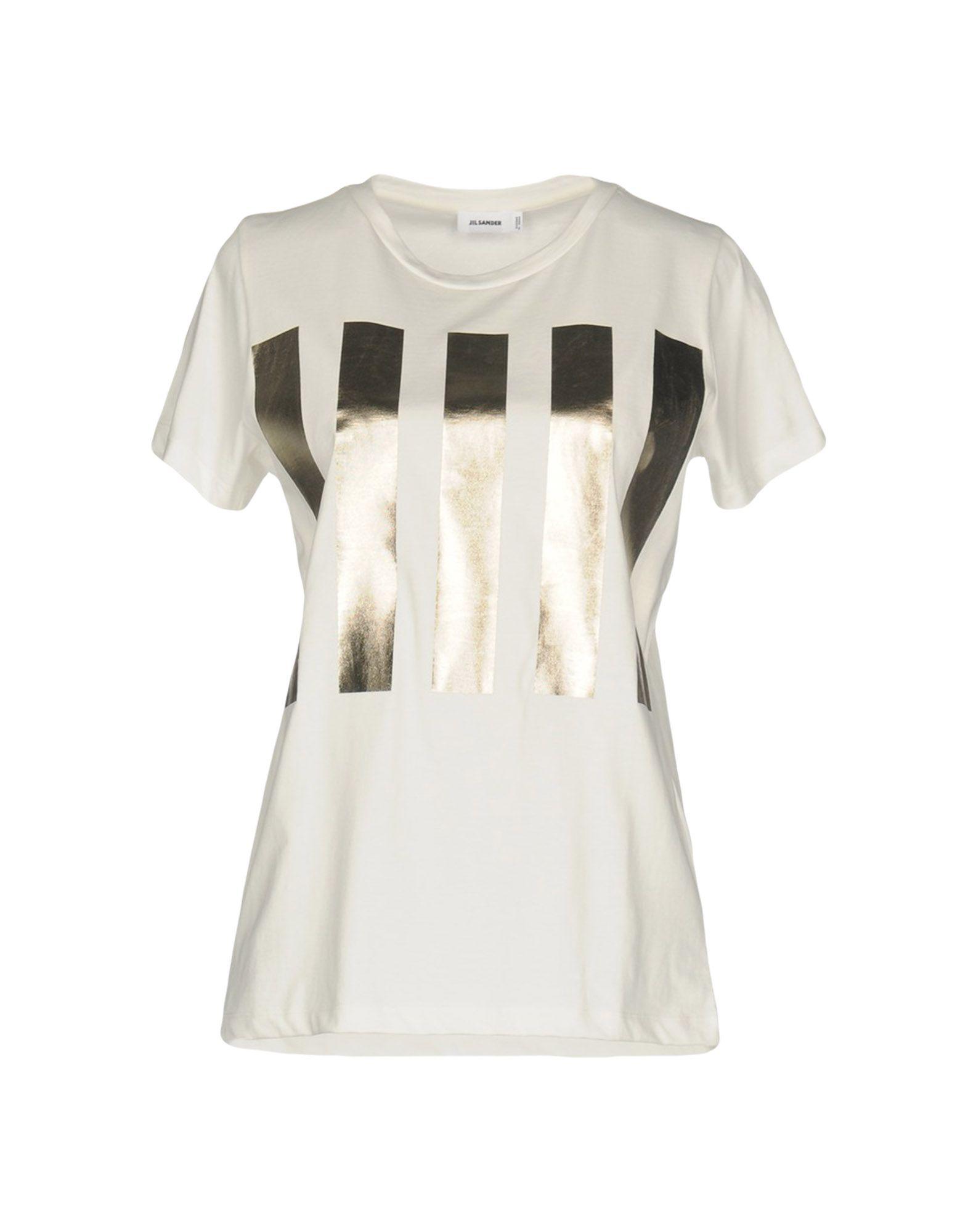 Jil Sander Cotton Tshirt in White Lyst Jil Sander Cotton Tshirt in White Lyst