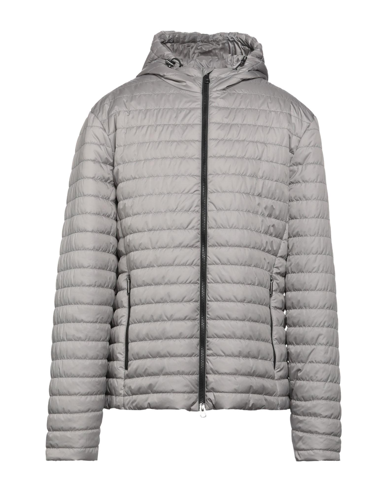 Geox Synthetic Down Jacket in Light Grey (Gray) for Men | Lyst