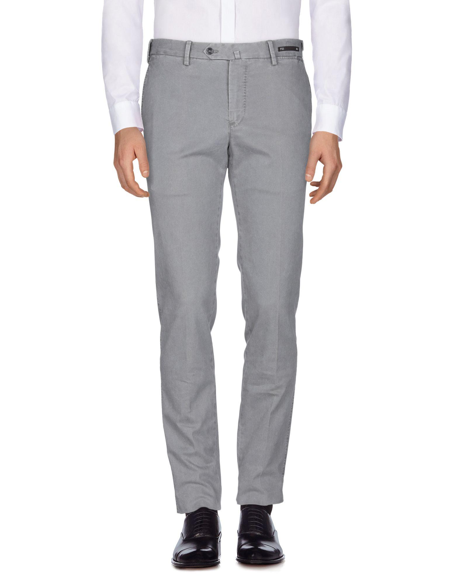 PT01 Cotton Casual Pants in Grey (Gray) for Men - Lyst