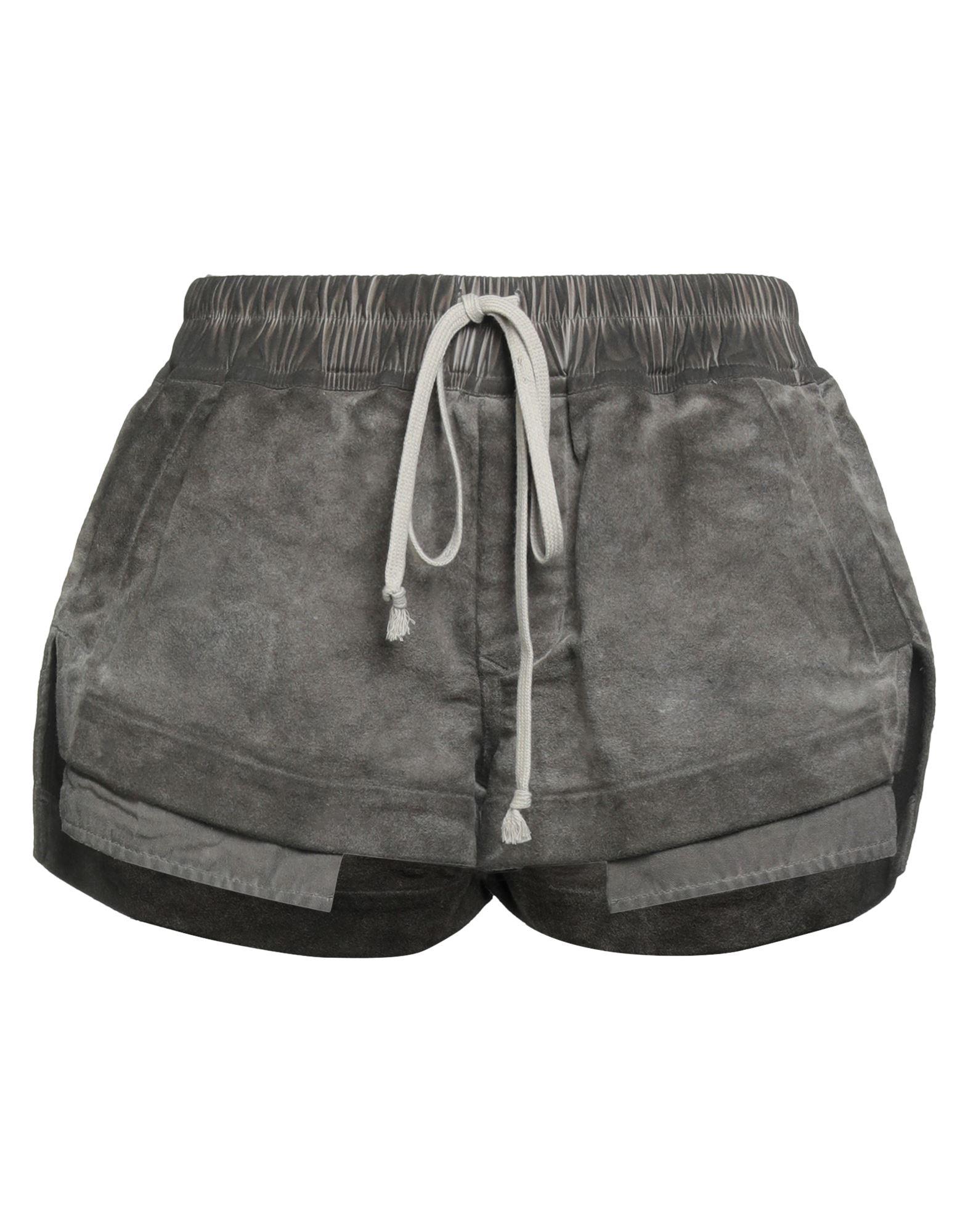 ショートパンツ RICK OWENS Women Shorts  Burmudas RP01E7327SCH 41 GREY DRKSHDW distressed high-rise denim shorts in grey - Rick