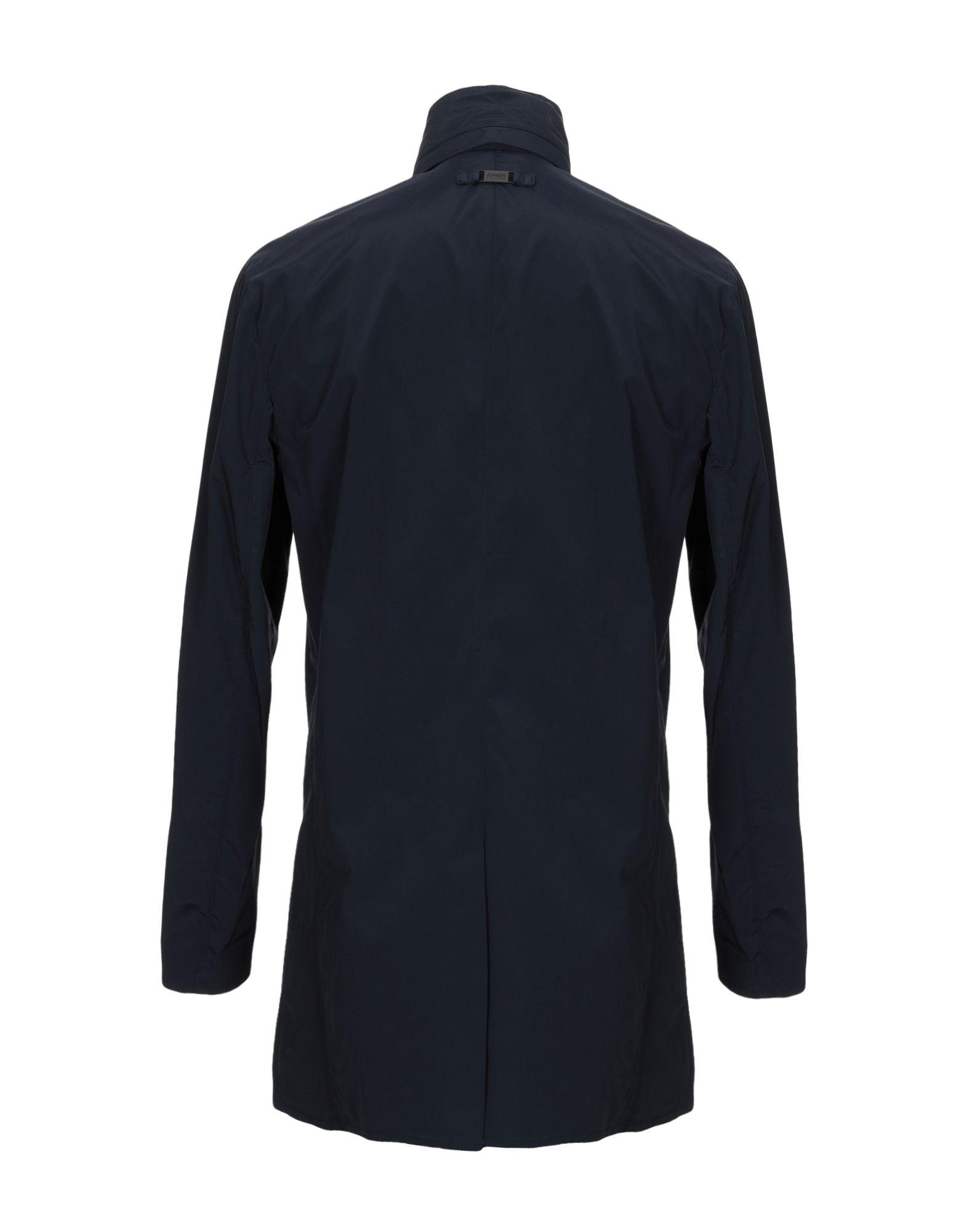 Armani Synthetic Overcoat in Dark Blue (Blue) for Men Lyst