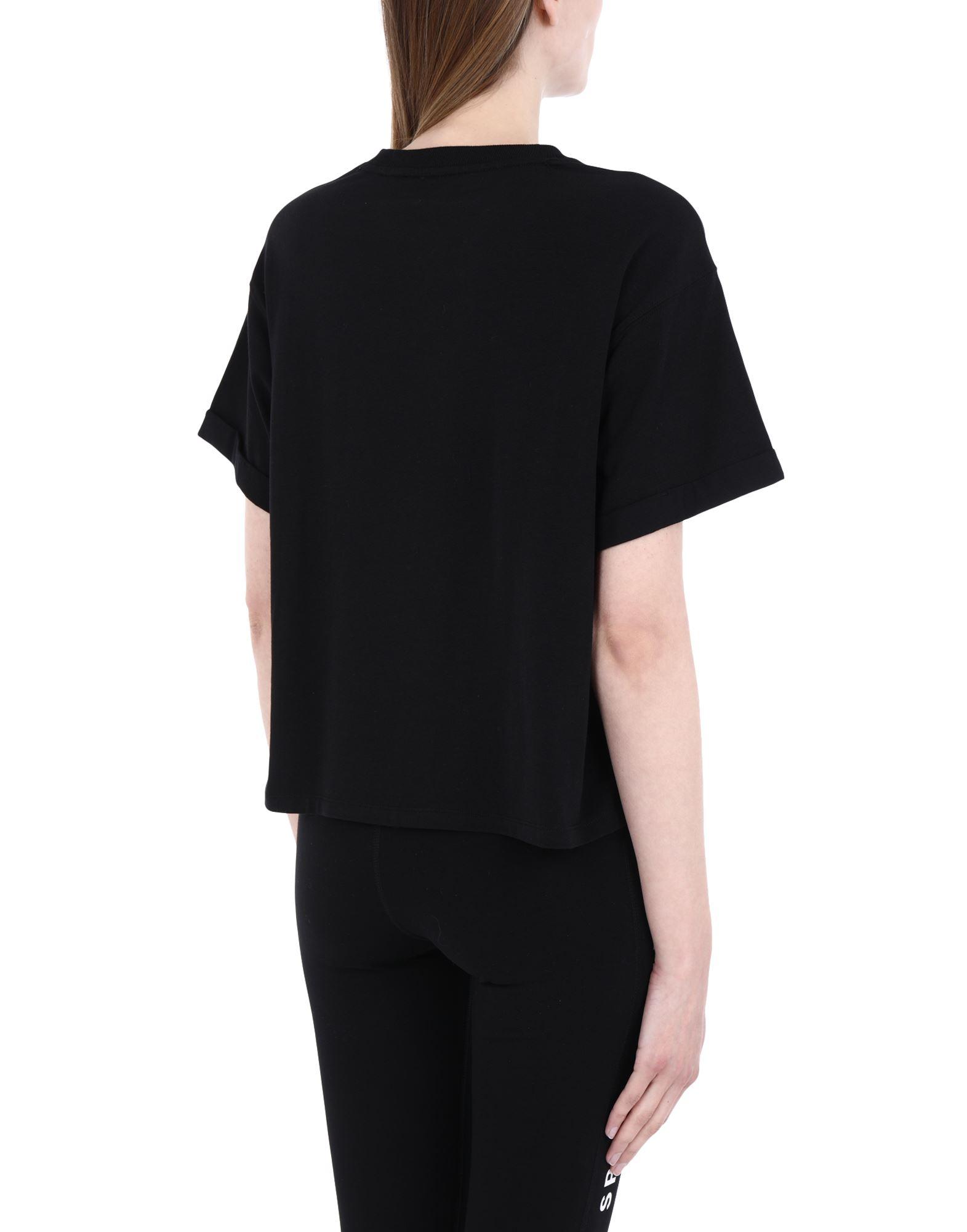 DKNY noir dos plissé T Shirt Neuf avec étiquette Large