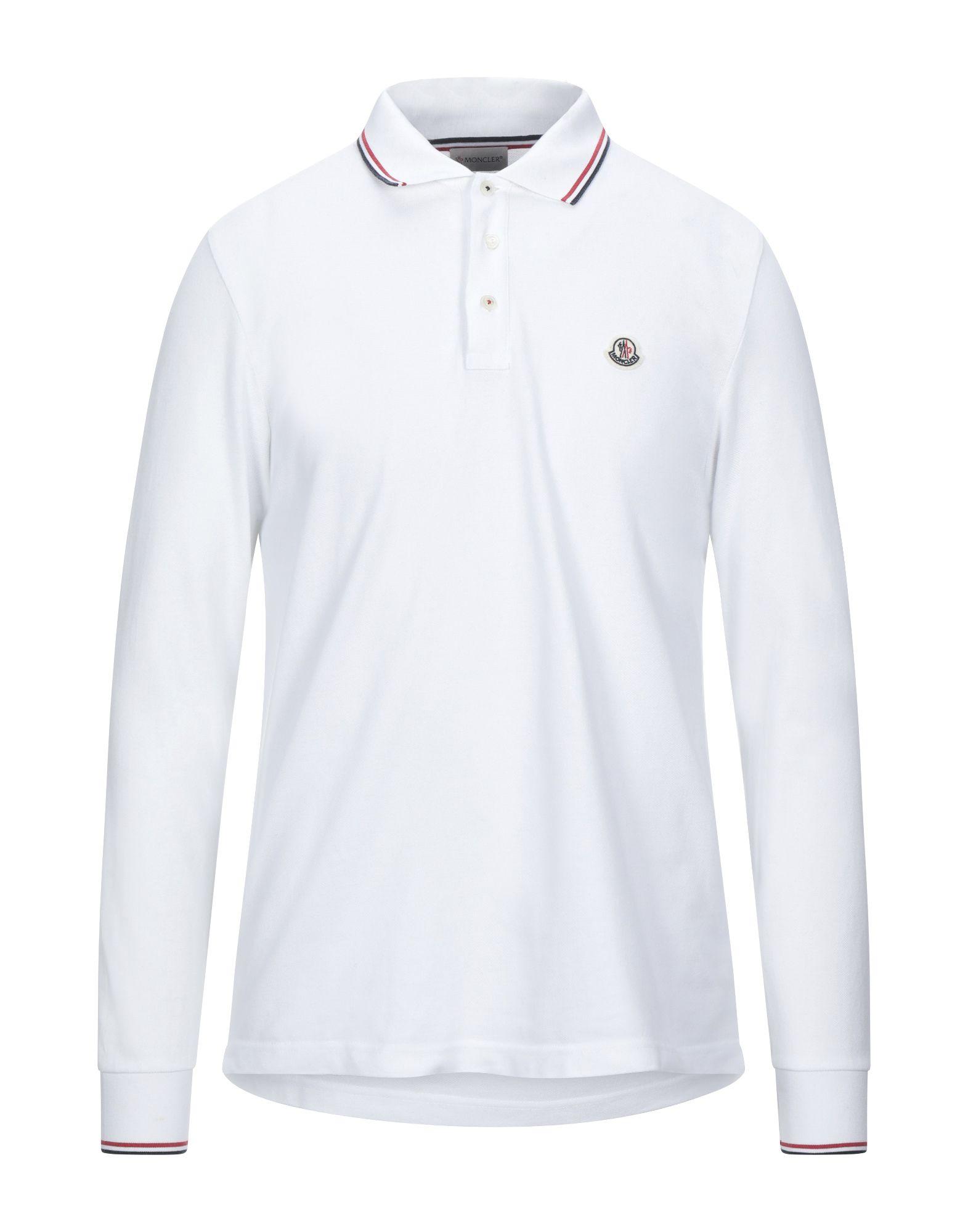 Moncler Polo Shirt in White for Men | Lyst
