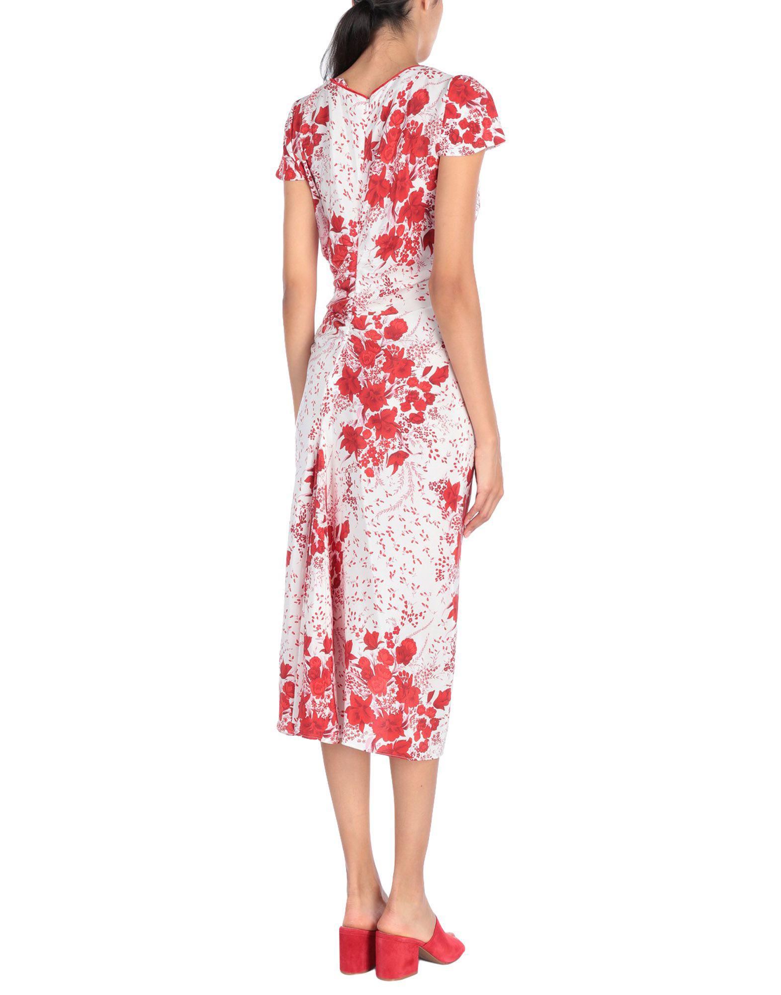 Ermanno Scervino 3/4 Length Dress in Red - Lyst