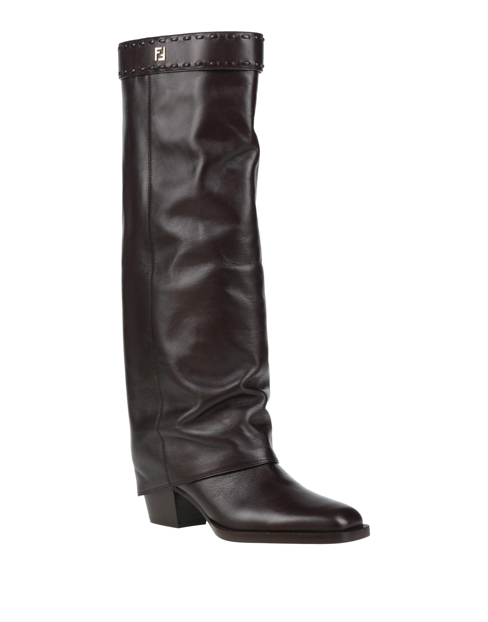 FENDI Delfina 110mm Monogram knee-high Boots | Brown | FARFETCH
