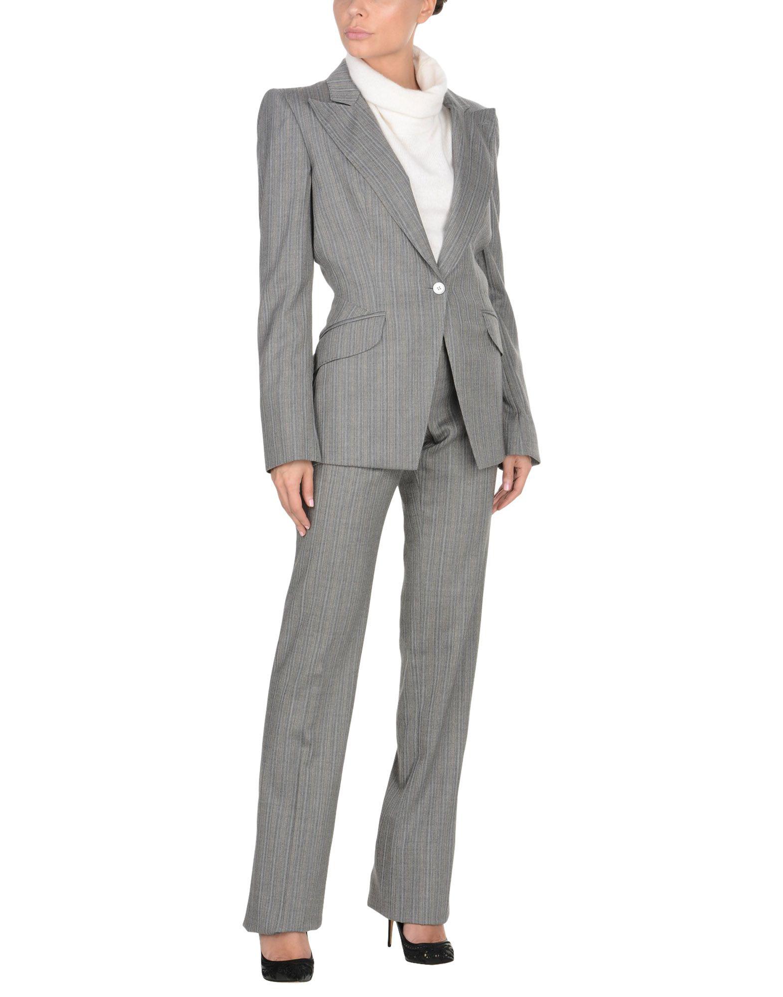 Alexander McQueen Flannel Women's Suit in Grey (Gray) - Lyst