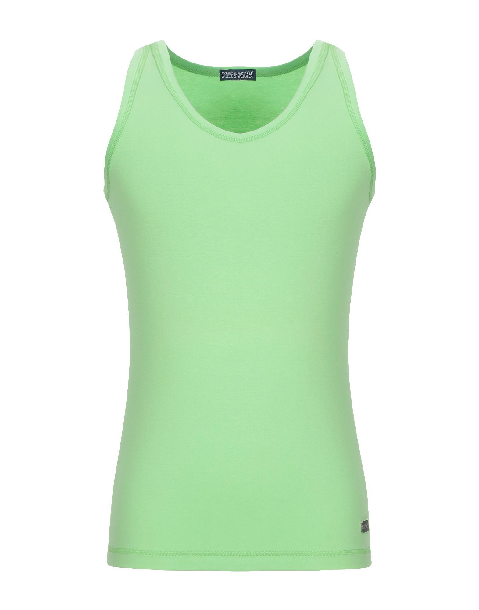 Frankie Morello Cotton Sleeveless Undershirt in Light Green (Green) for ...