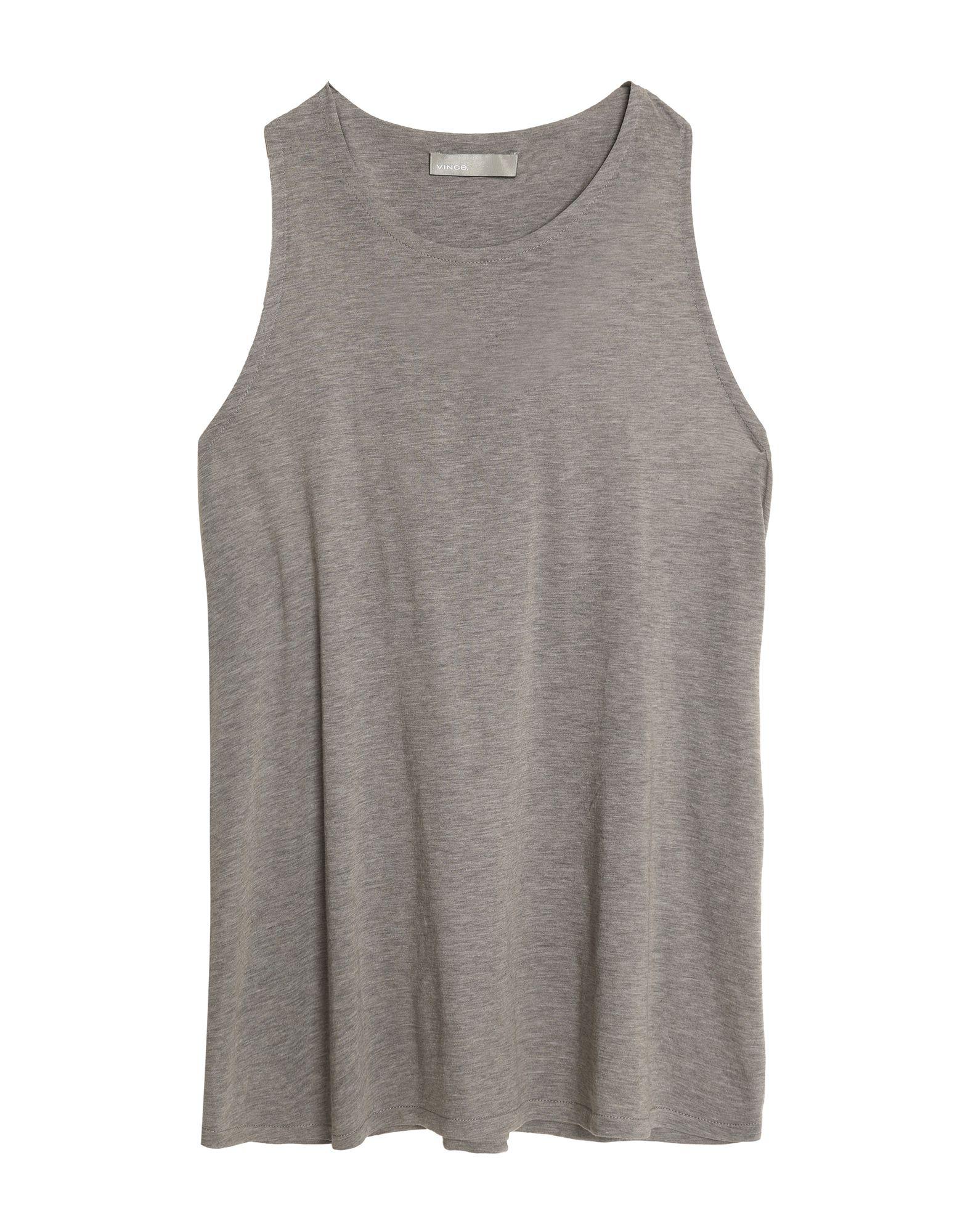 Vince Cotton Tank Top in Grey (Gray) - Lyst