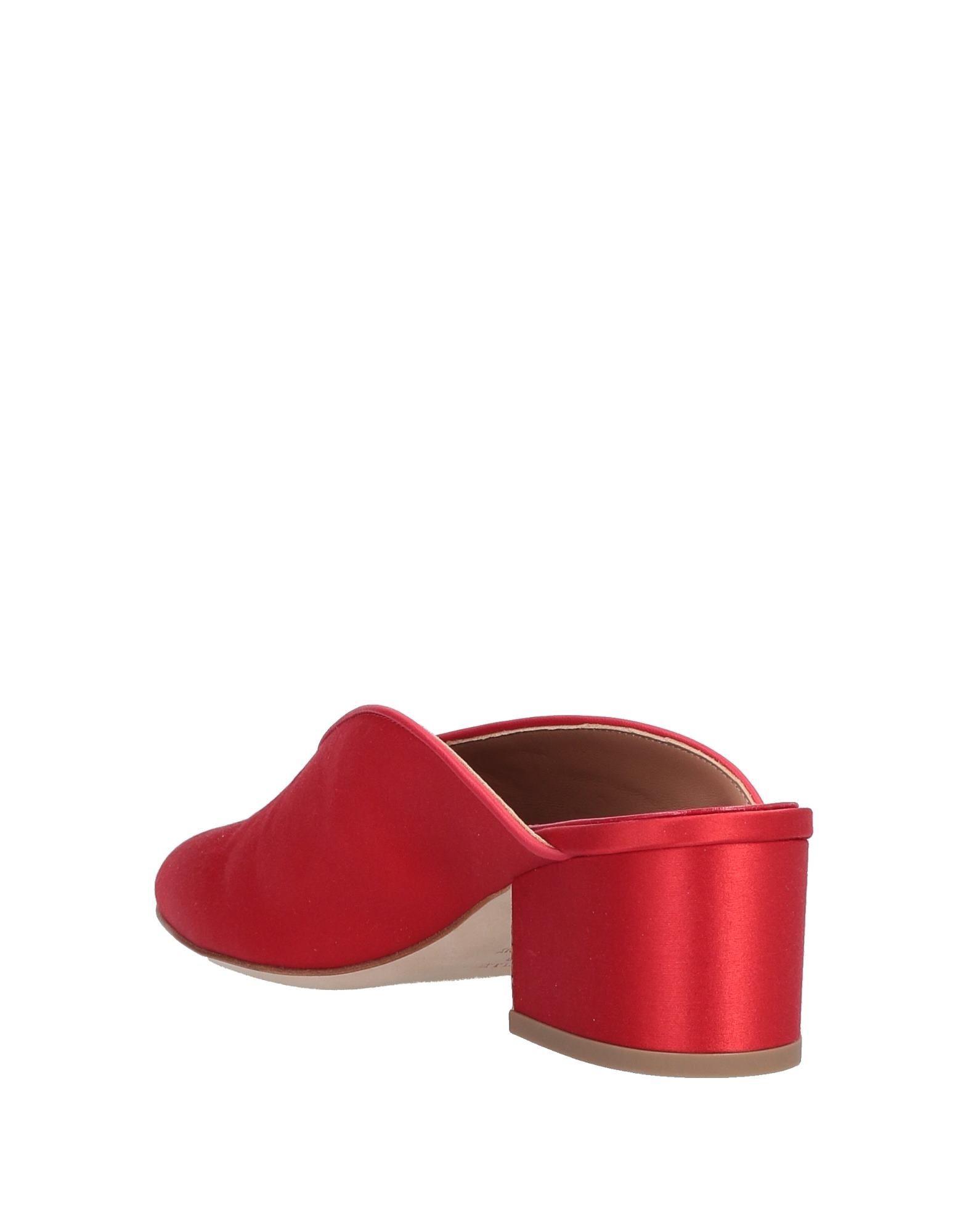 red pointed mules