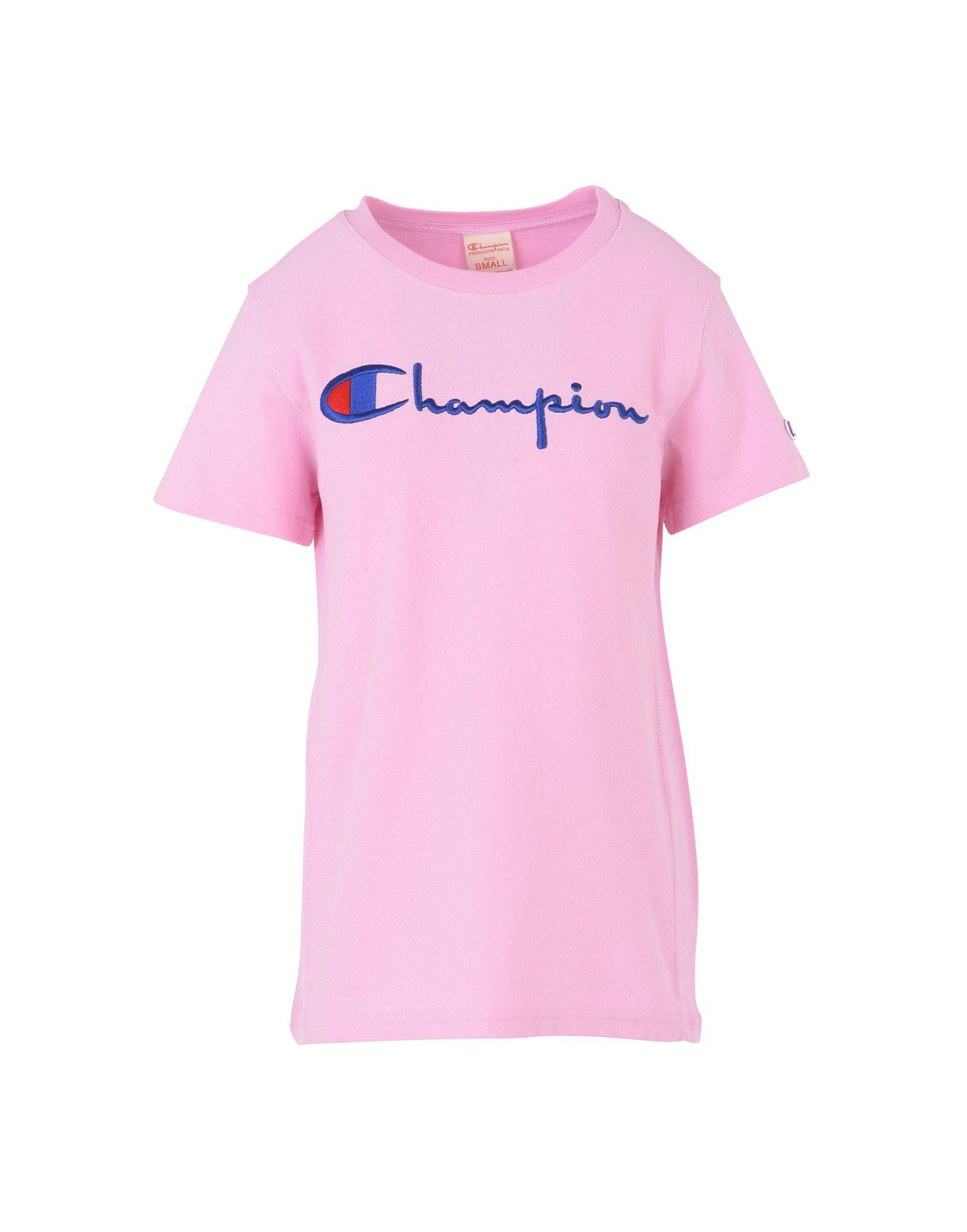 Champion Cotton T-shirt in Pink - Lyst