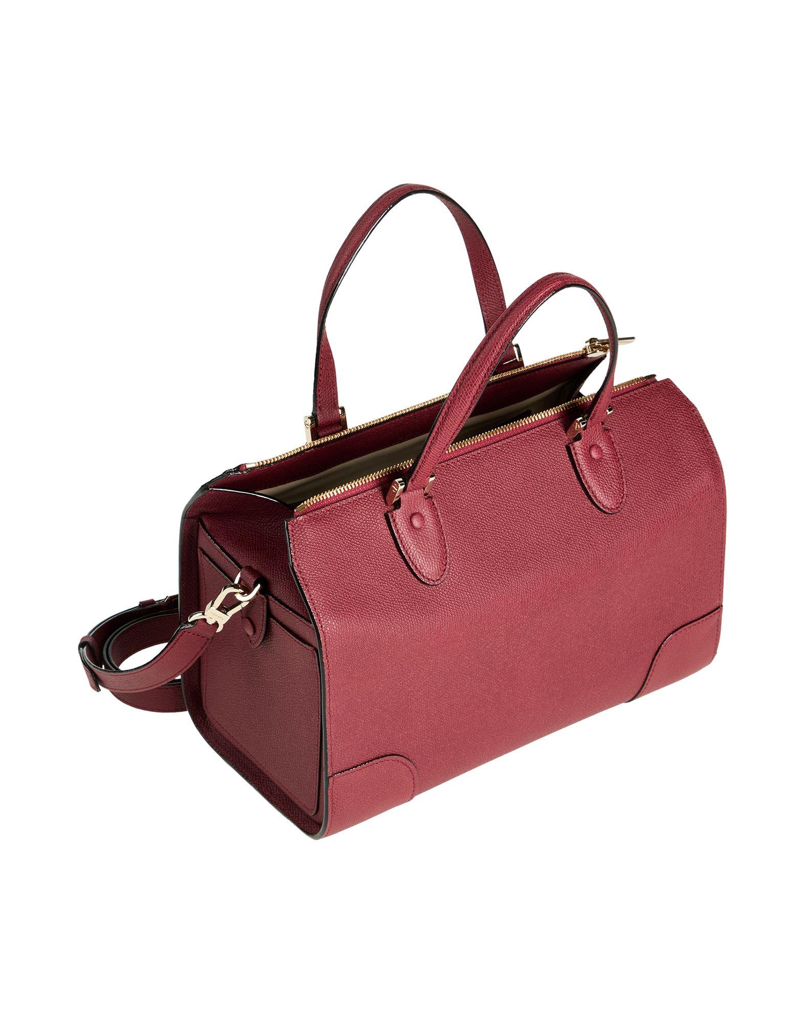 Valextra Babila Small -- Burgundy Handbag Calfskin in Red | Lyst