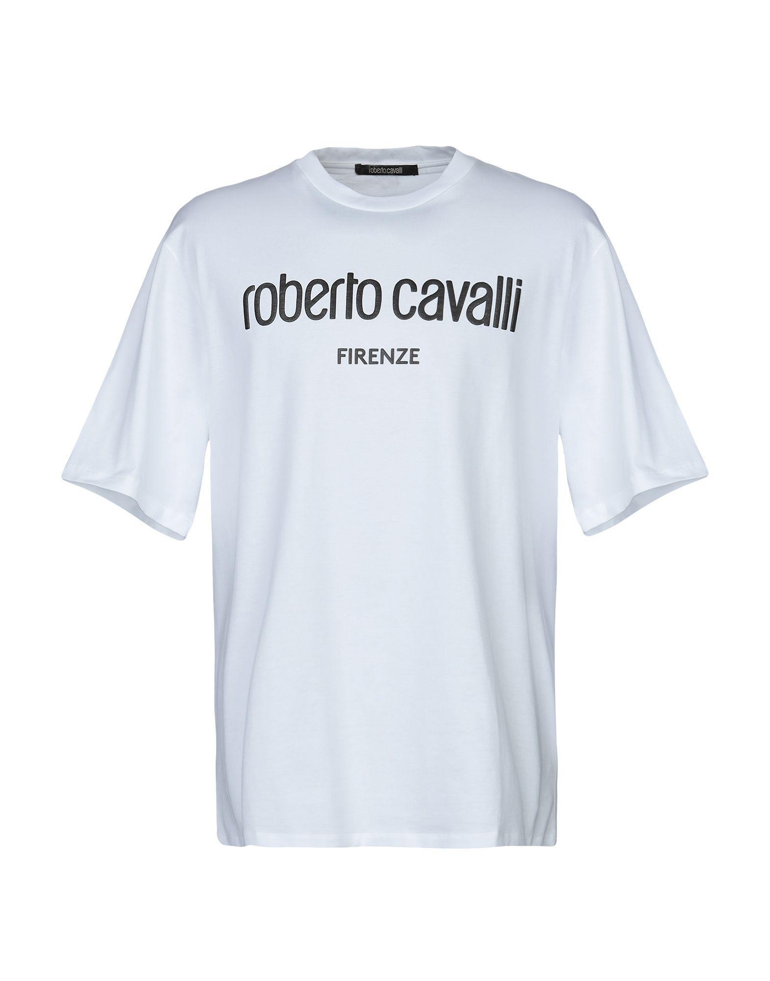 Roberto Cavalli Cotton T-shirt in White for Men - Lyst