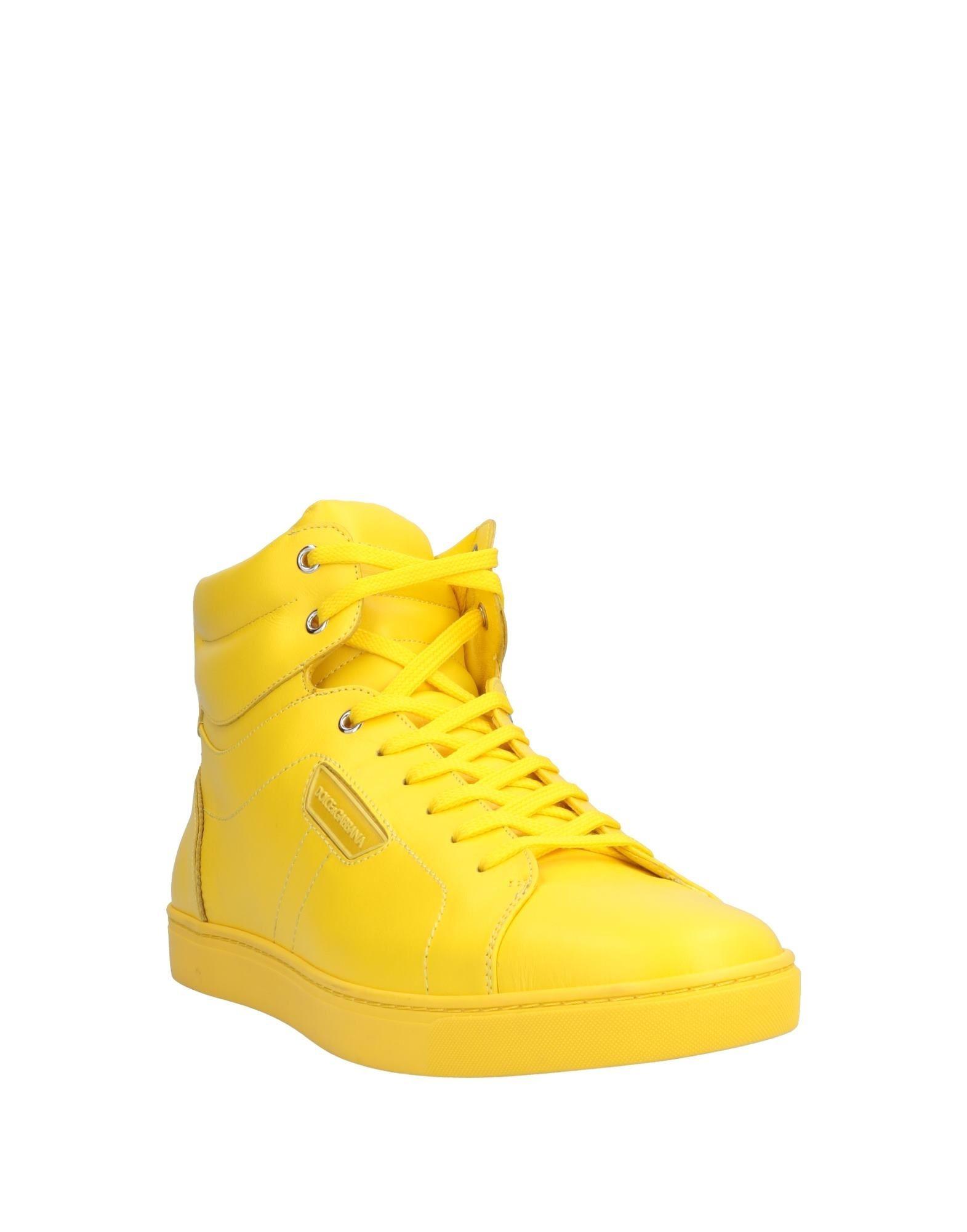dolce and gabbana yellow and black sneakers