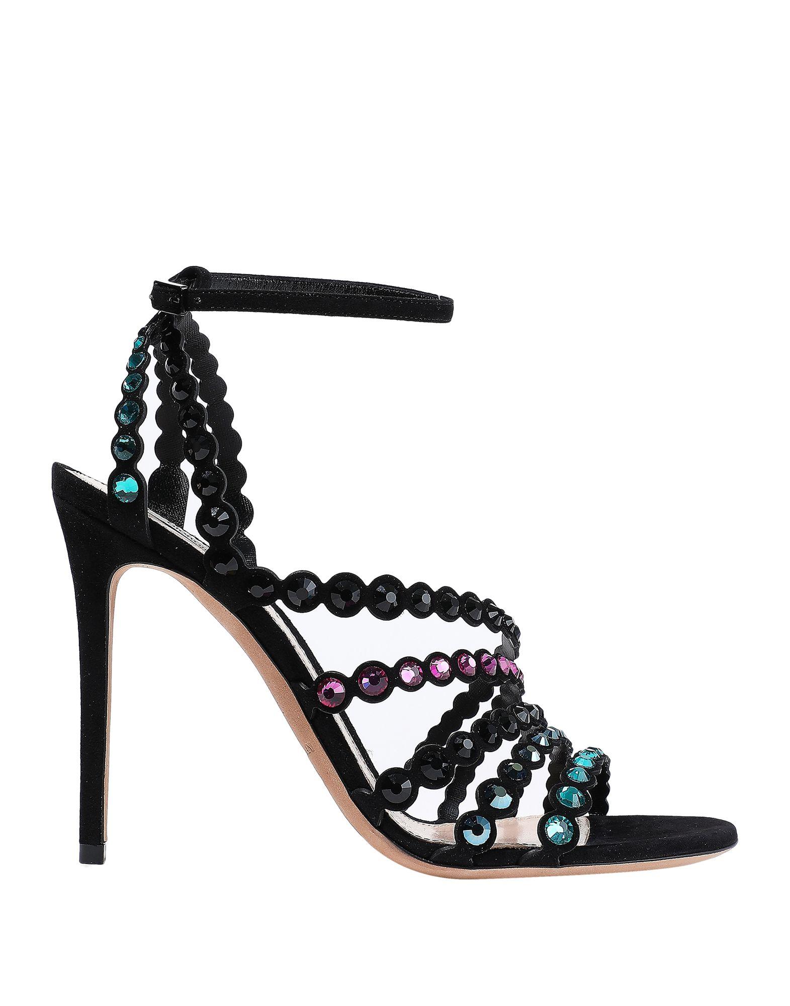 Giorgio Armani Suede Sandals in Black - Lyst